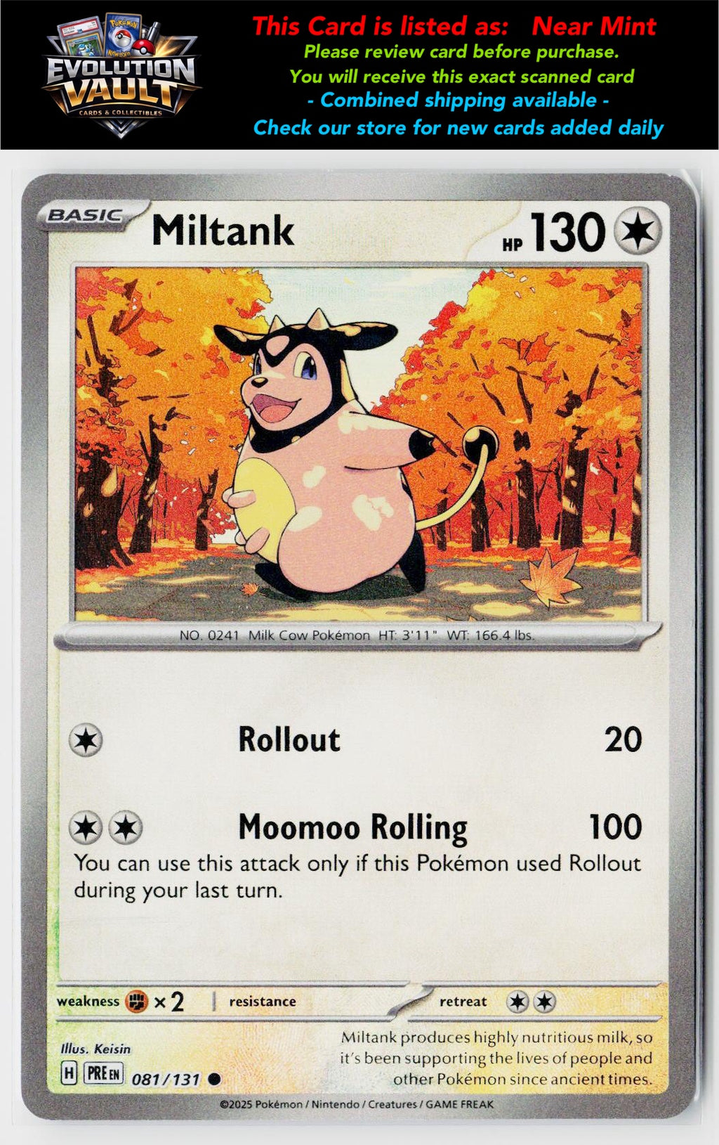 SV: Prismatic Evolutions #081/131 Miltank (Master Ball Pattern)