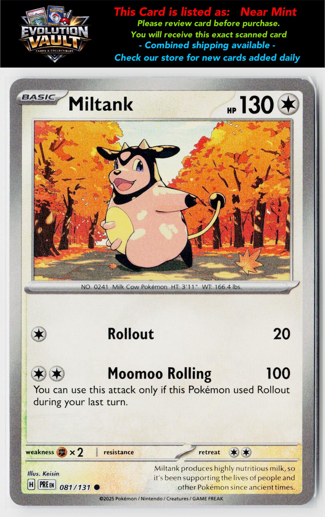 SV: Prismatic Evolutions #081/131 Miltank (Master Ball Pattern)