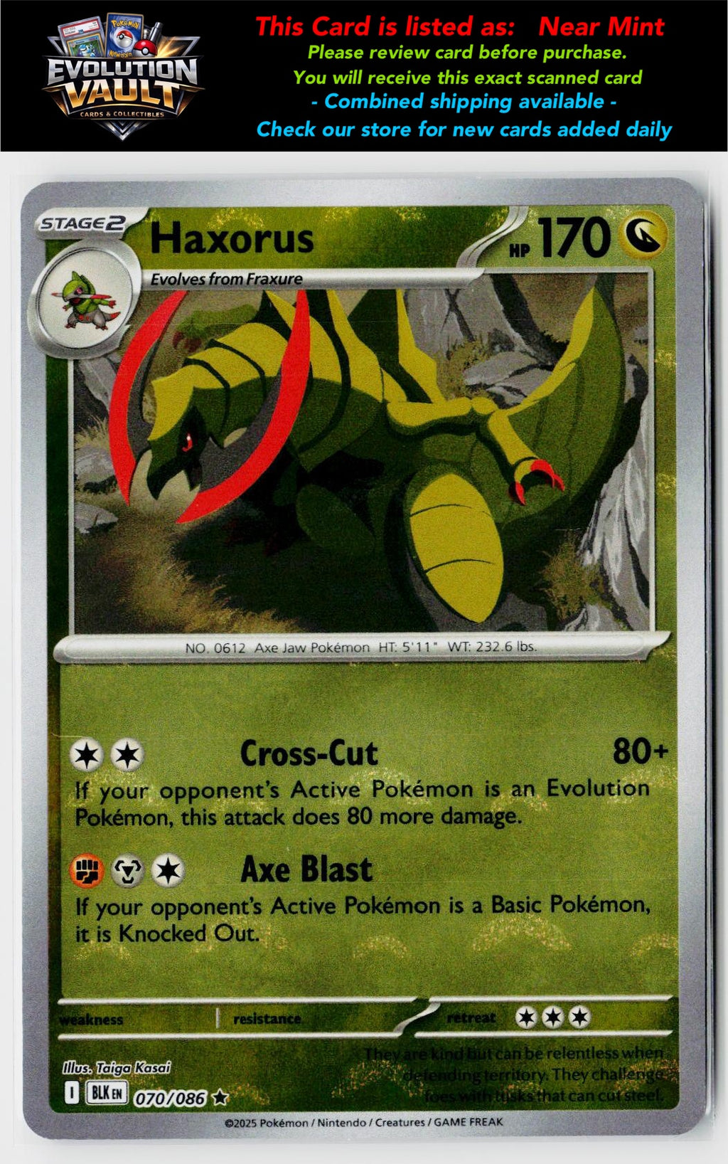SV: Black Bolt #070/086 Haxorus (Poke Ball Pattern)