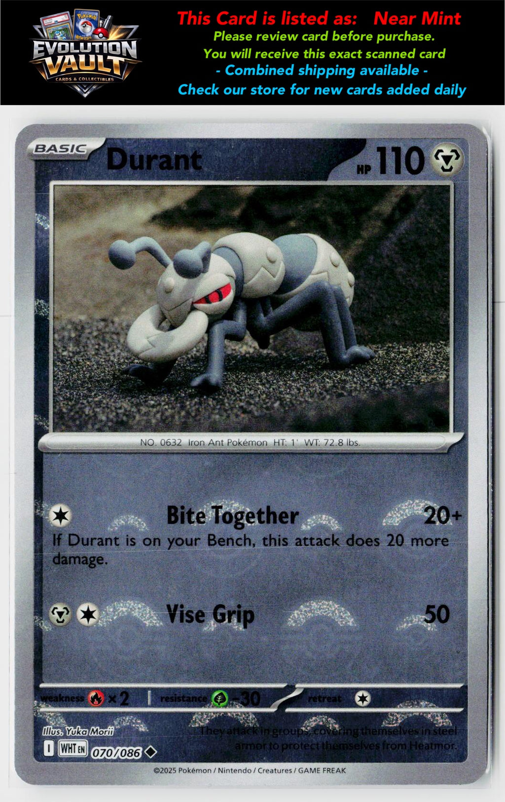SV: White Flare #070/086 Durant (Poke Ball Pattern)