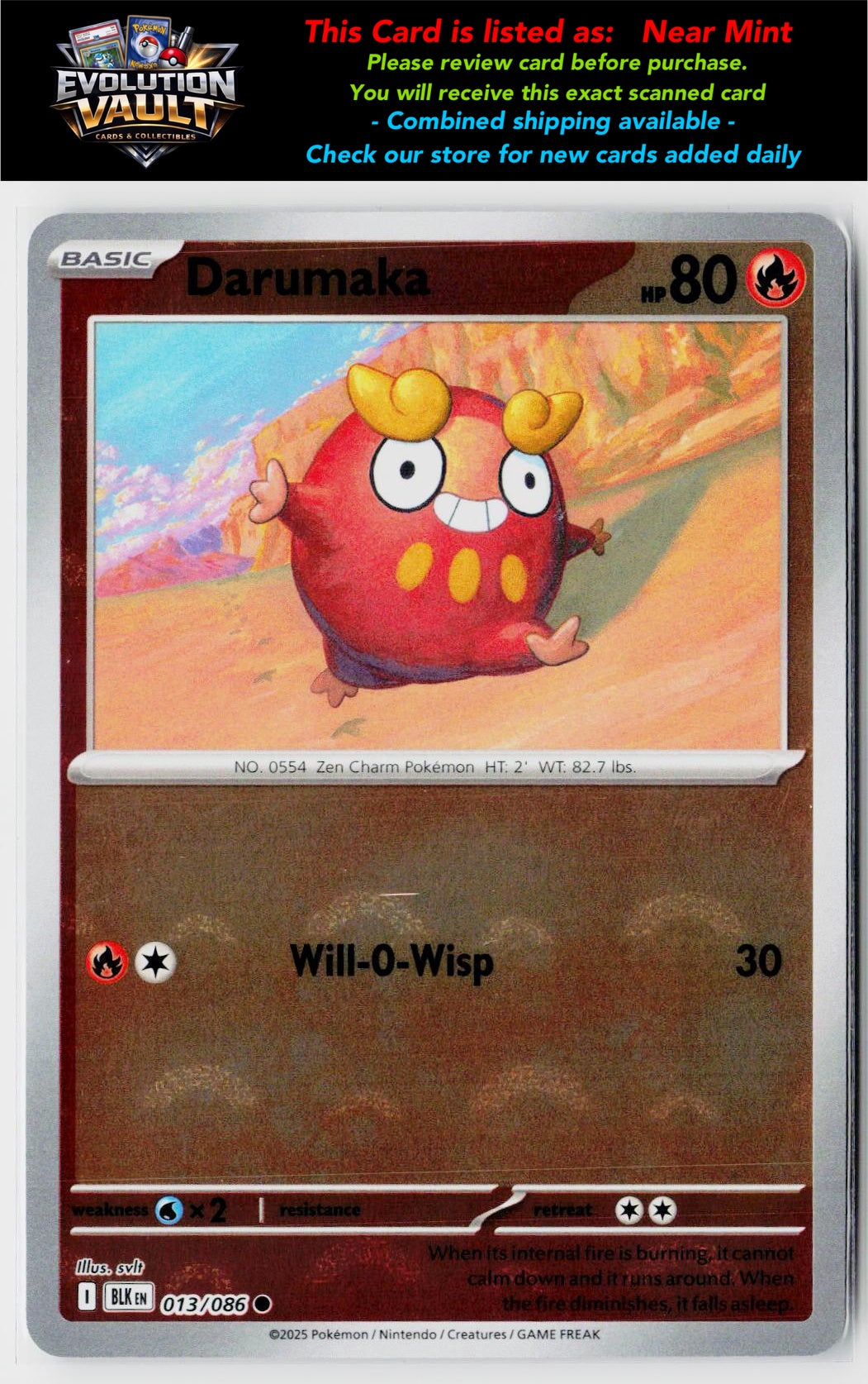 SV: Black Bolt #013/086 Darumaka (Poke Ball Pattern)
