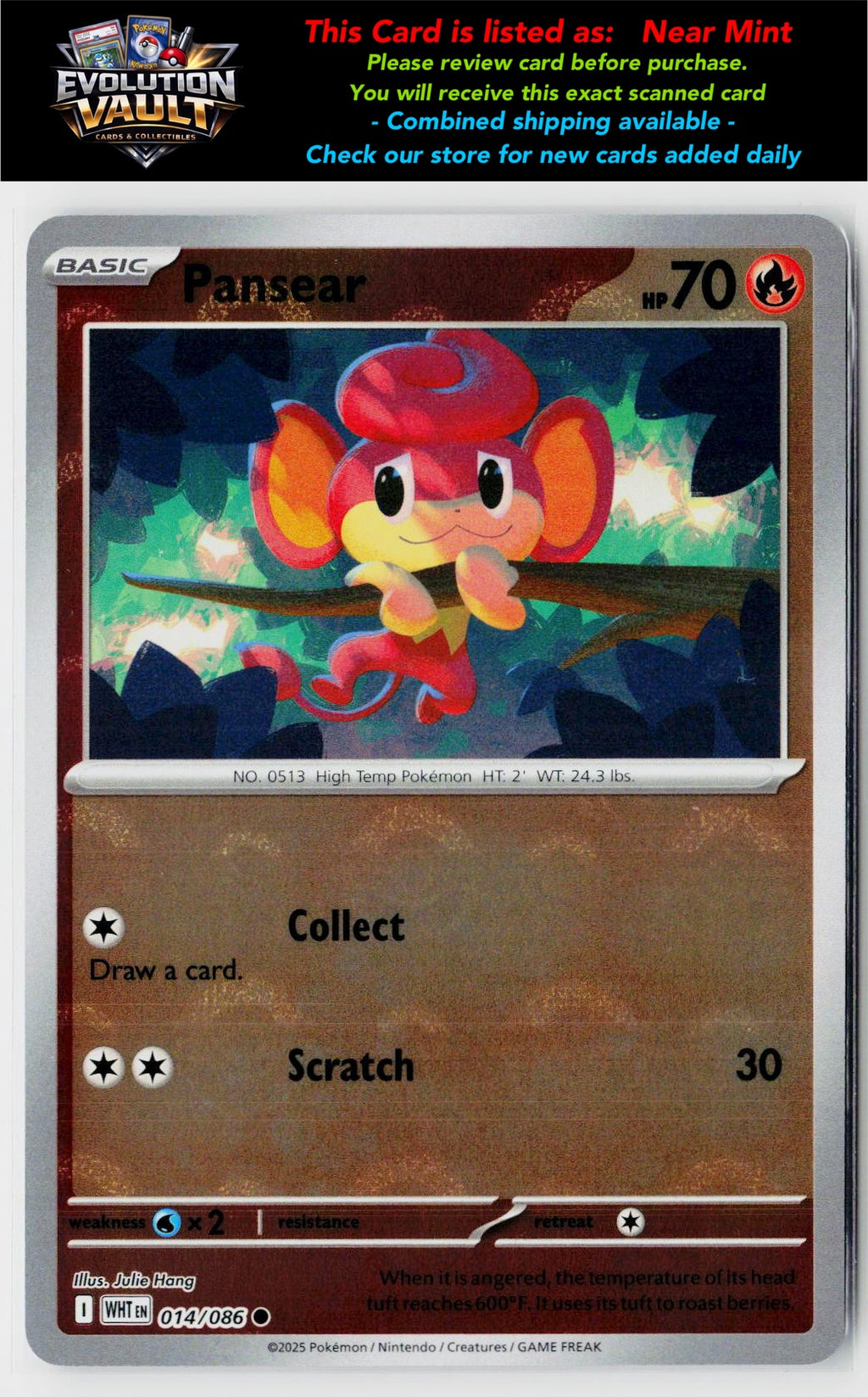 SV: White Flare #014/086 Pansear (Poke Ball Pattern)