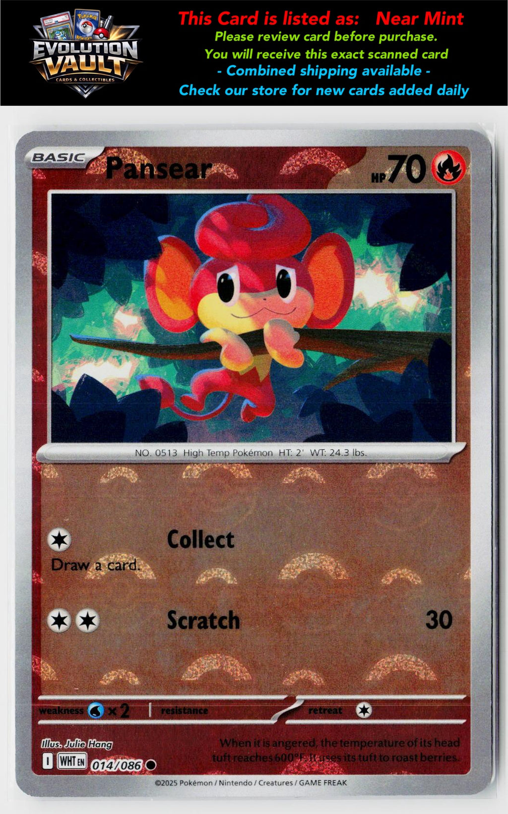 SV: White Flare #014/086 Pansear (Poke Ball Pattern)