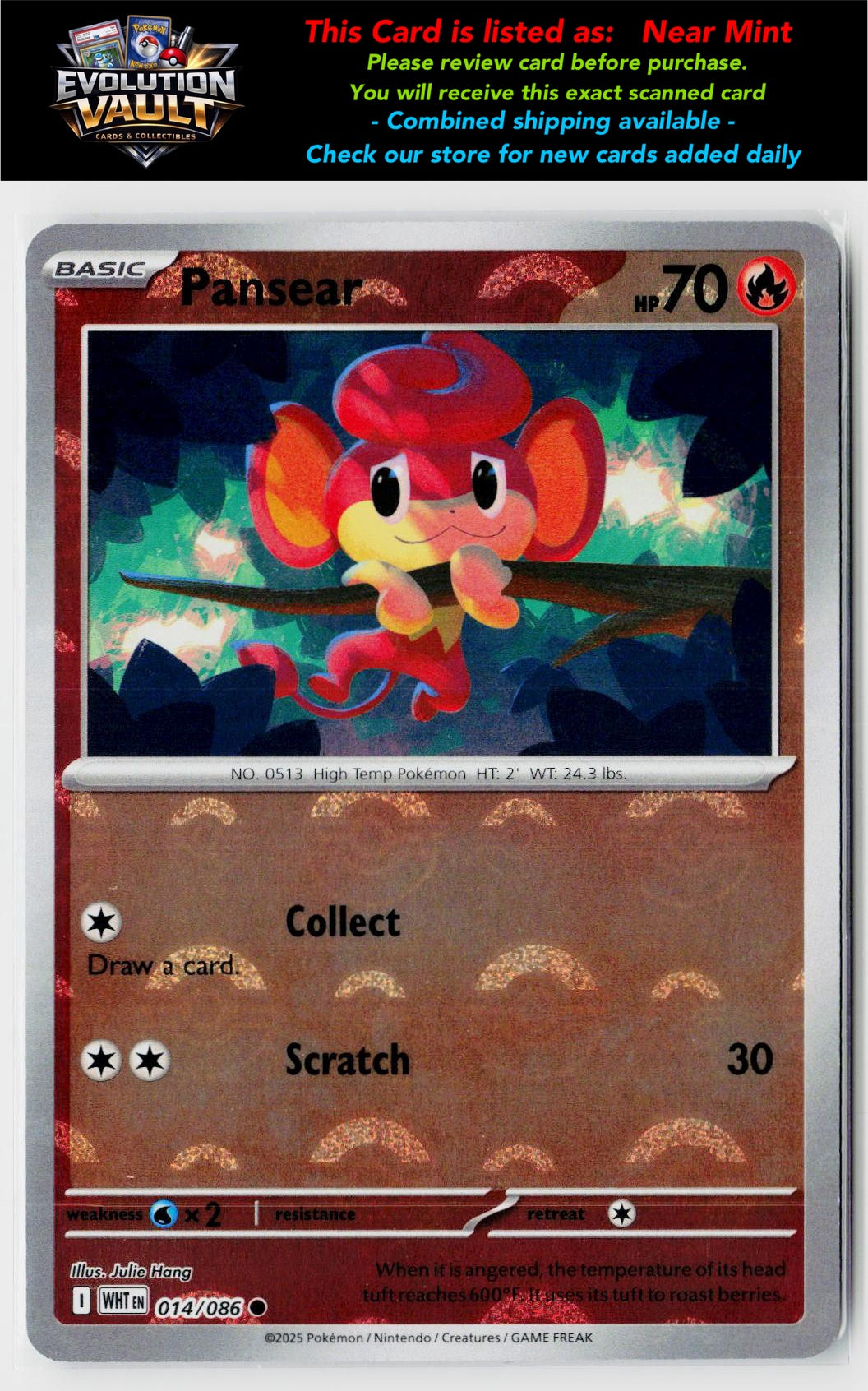 SV: White Flare #014/086 Pansear (Poke Ball Pattern)