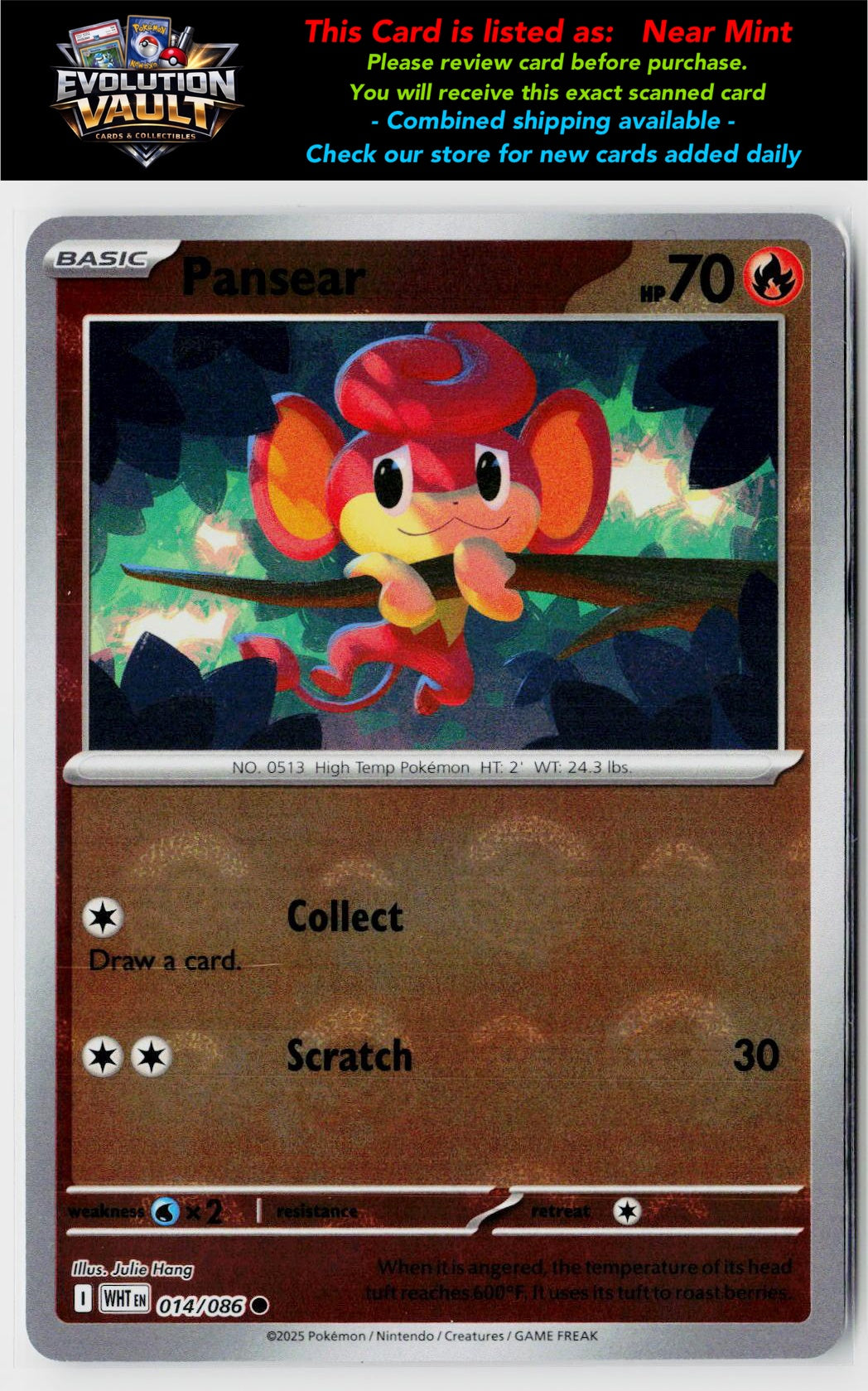 SV: White Flare #014/086 Pansear (Poke Ball Pattern)