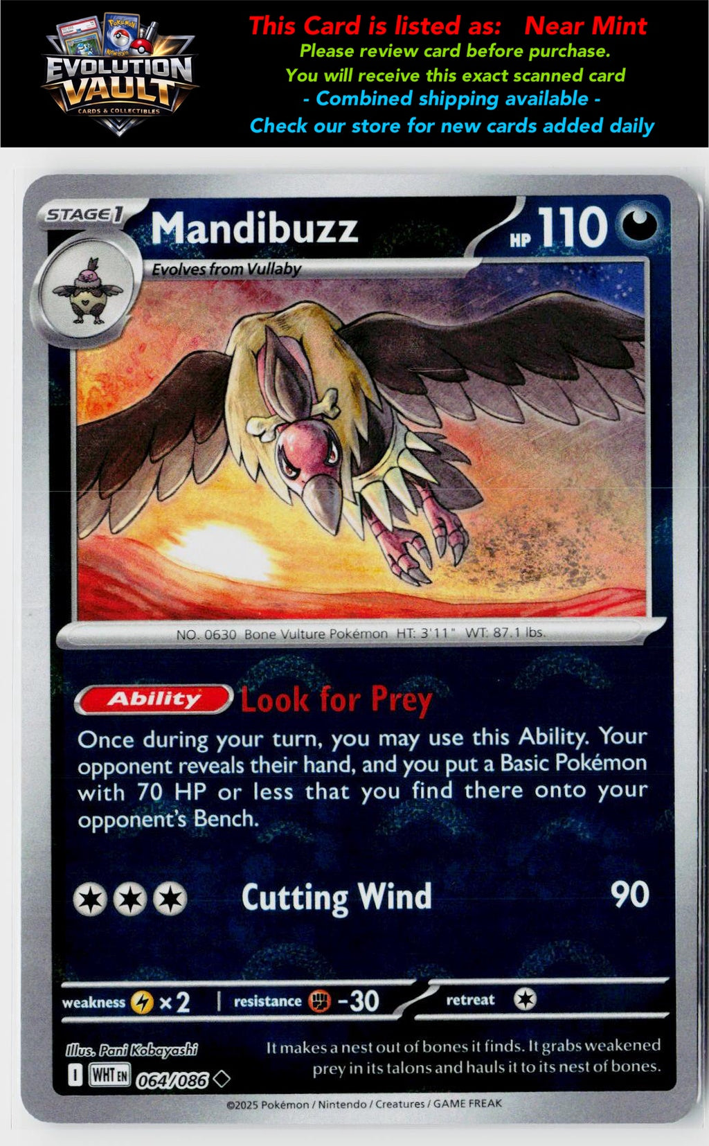 SV: White Flare #064/086 Mandibuzz (Poke Ball Pattern)