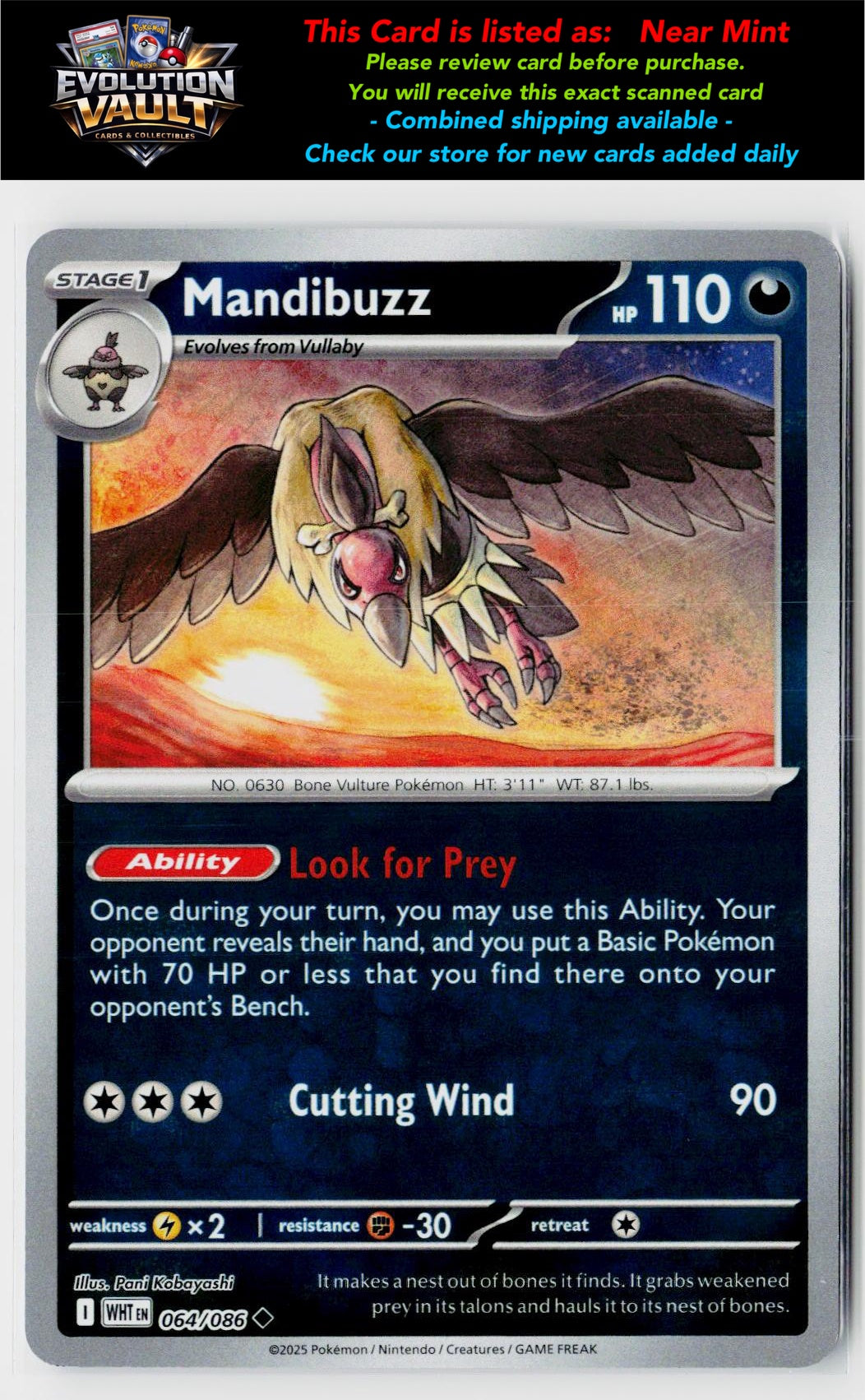 SV: White Flare #064/086 Mandibuzz (Poke Ball Pattern)