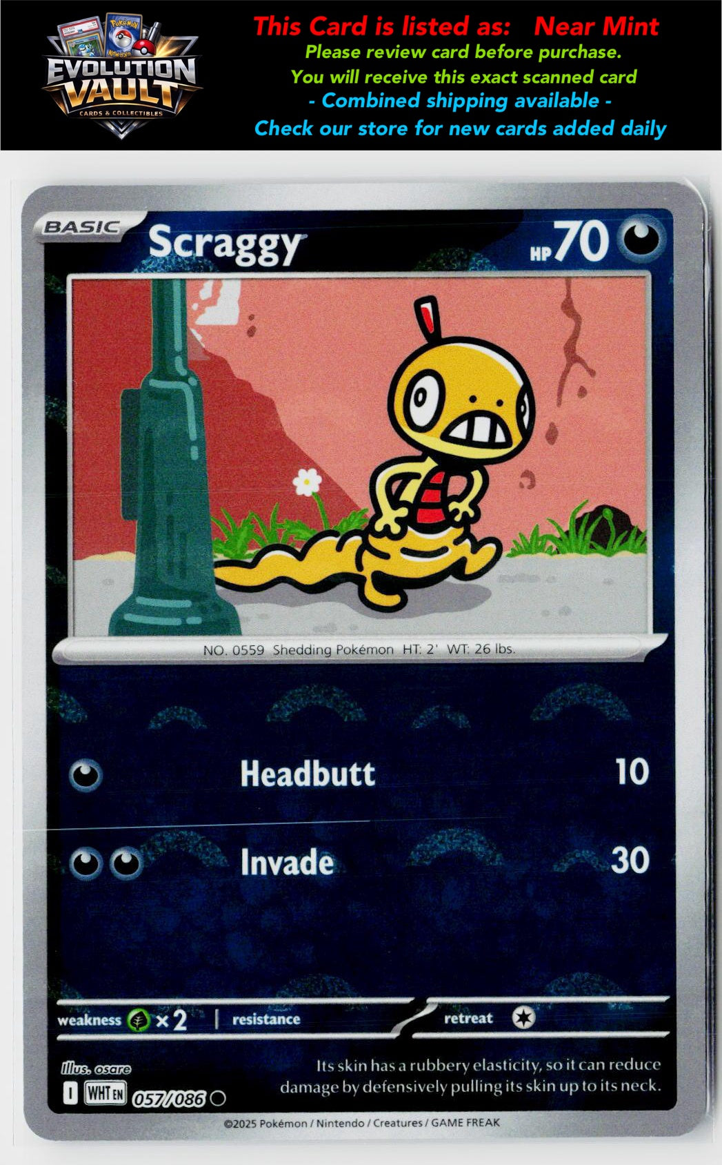 SV: White Flare #057/086 Scraggy (Poke Ball Pattern)