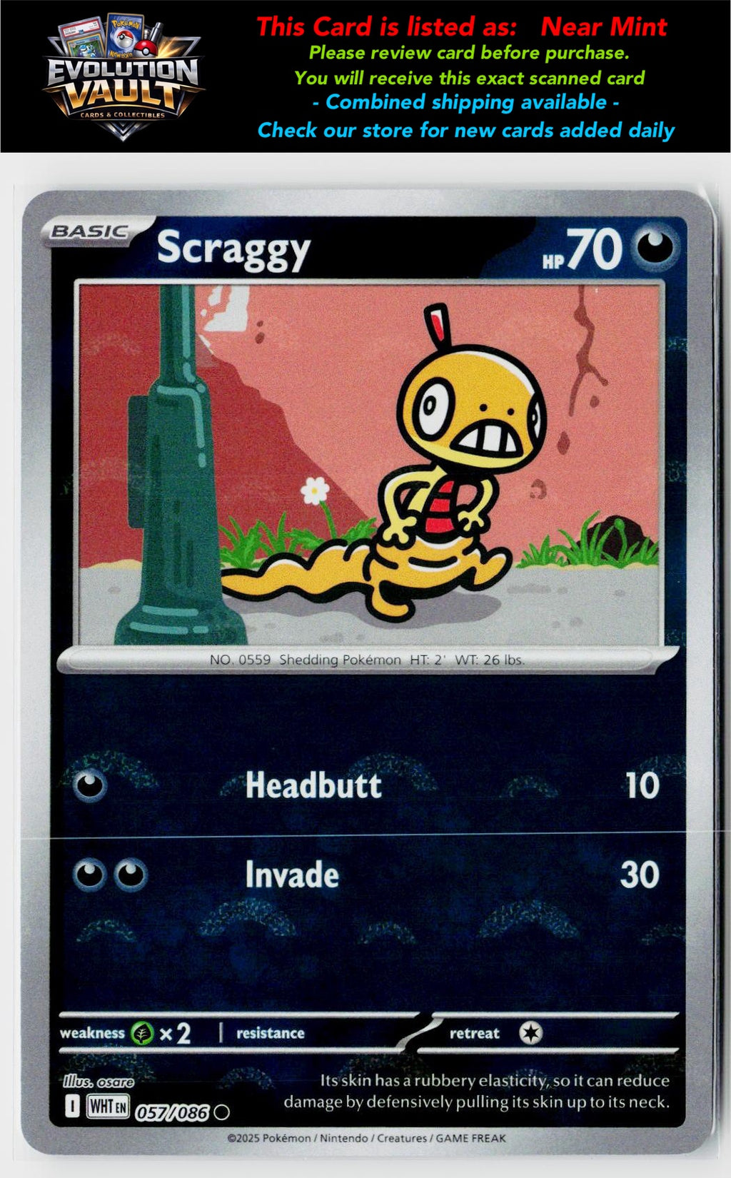 SV: White Flare #057/086 Scraggy (Poke Ball Pattern)