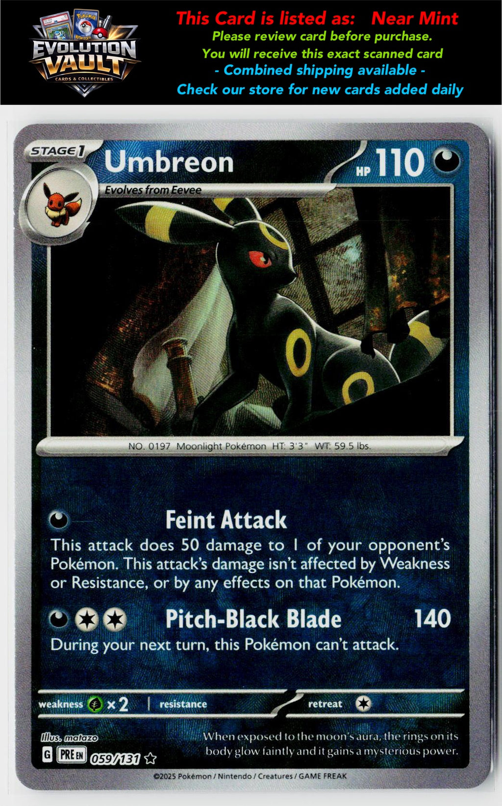 SV: Prismatic Evolutions #059/131 Umbreon (Poke Ball Pattern)