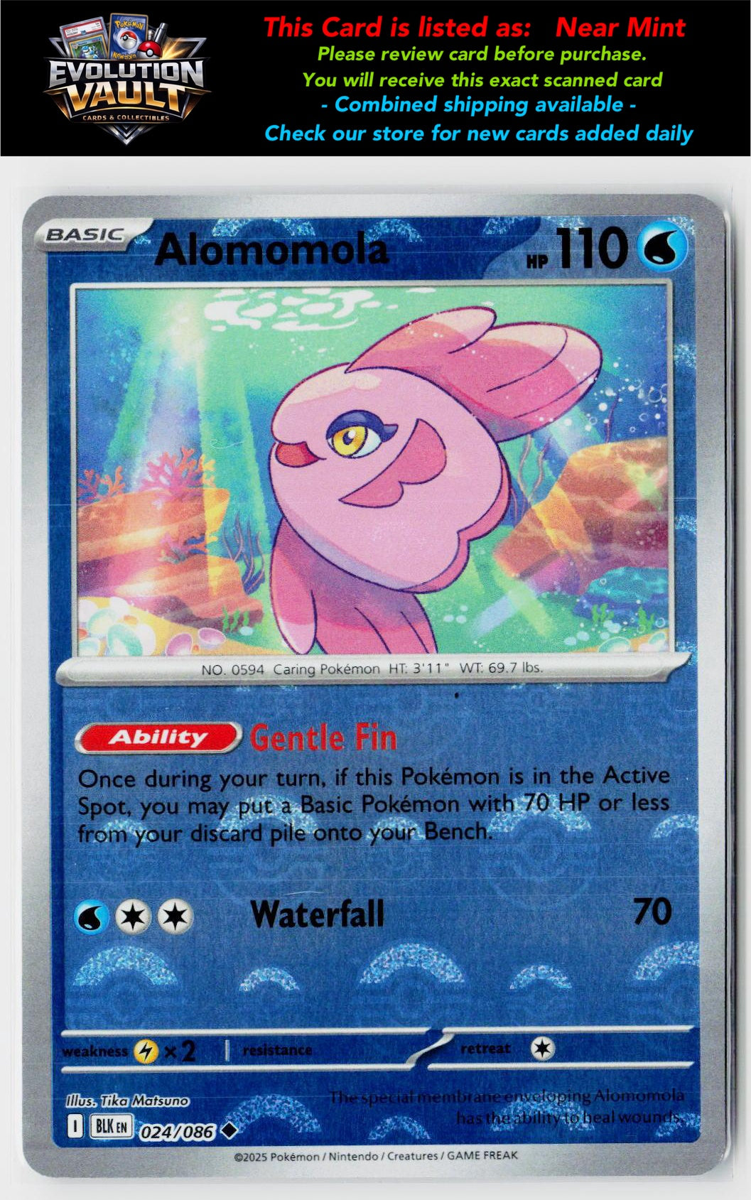 SV: Black Bolt #024/086 Alomomola (Poke Ball Pattern)