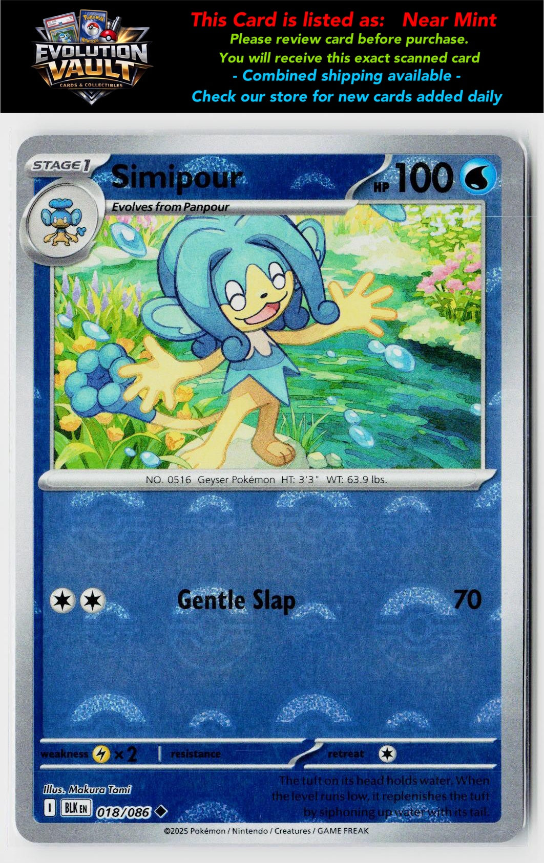 SV: Black Bolt #018/086 Simipour (Poke Ball Pattern)