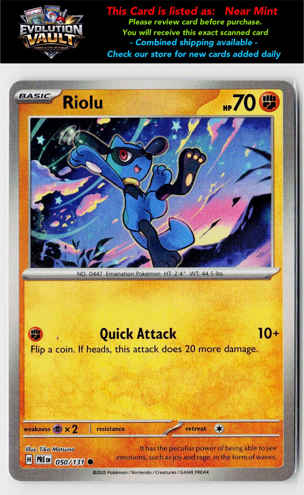 SV: Prismatic Evolutions #050/131 Riolu (Poke Ball Pattern)
