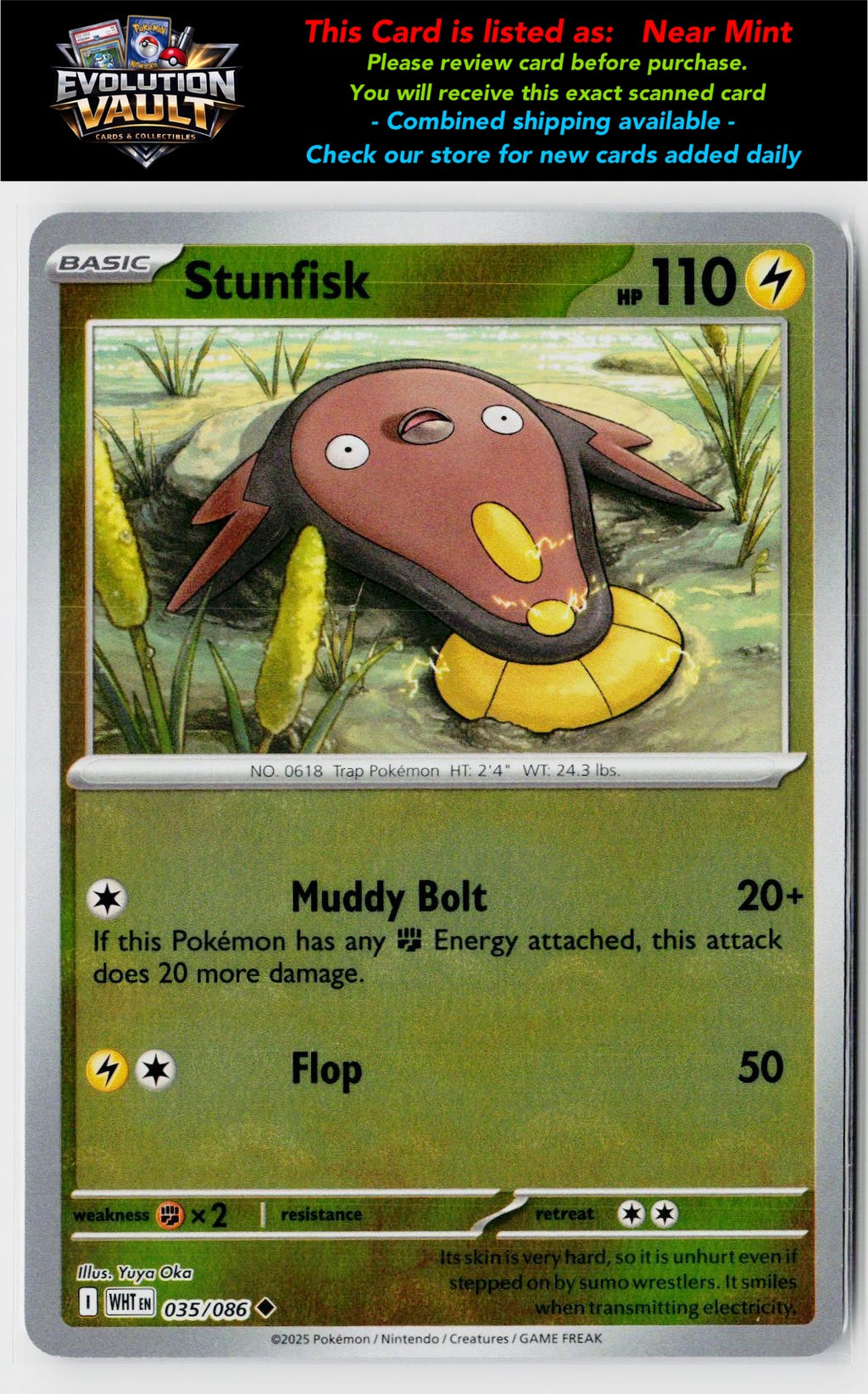 SV: White Flare #035/086 Stunfisk (Poke Ball Pattern)
