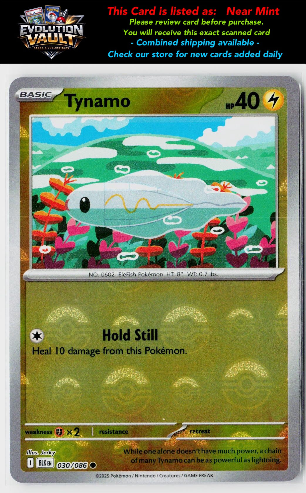 SV: Black Bolt #030/086 Tynamo (Poke Ball Pattern)