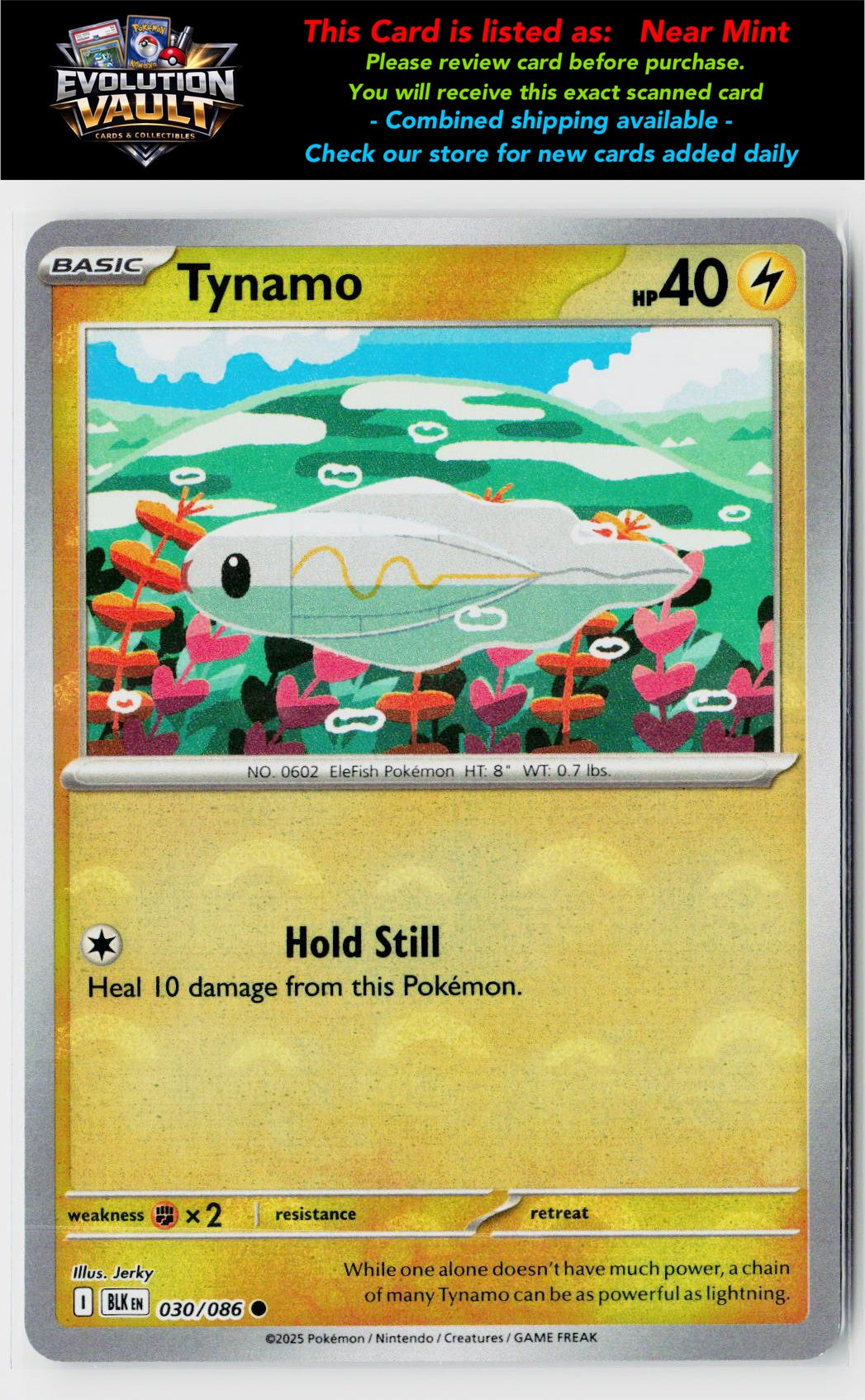 SV: Black Bolt #030/086 Tynamo (Poke Ball Pattern)