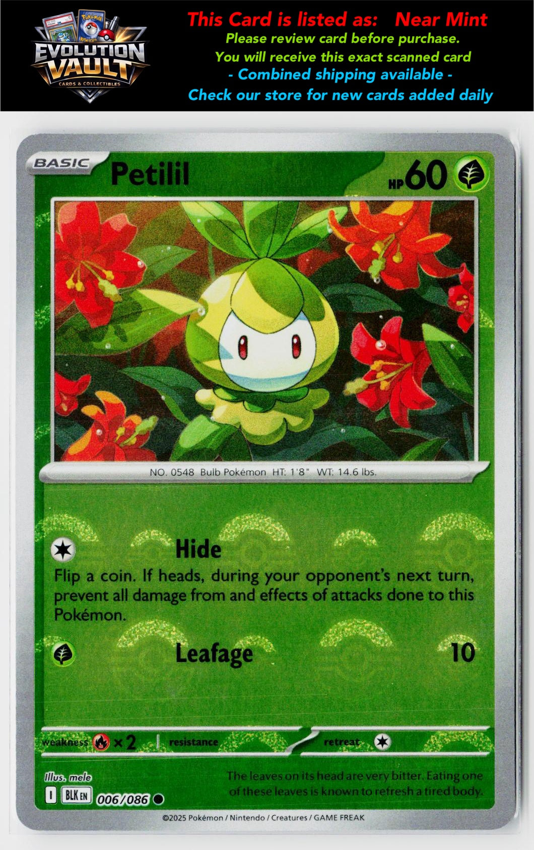 SV: Black Bolt #006/086 Petilil (Poke Ball Pattern)