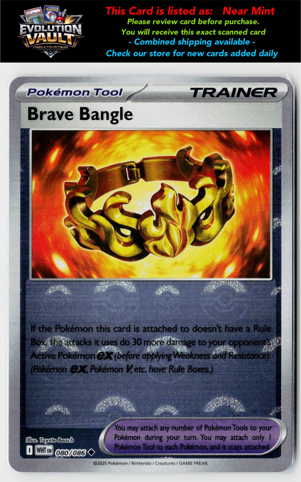 SV: White Flare #080/086 Brave Bangle (Poke Ball Pattern)