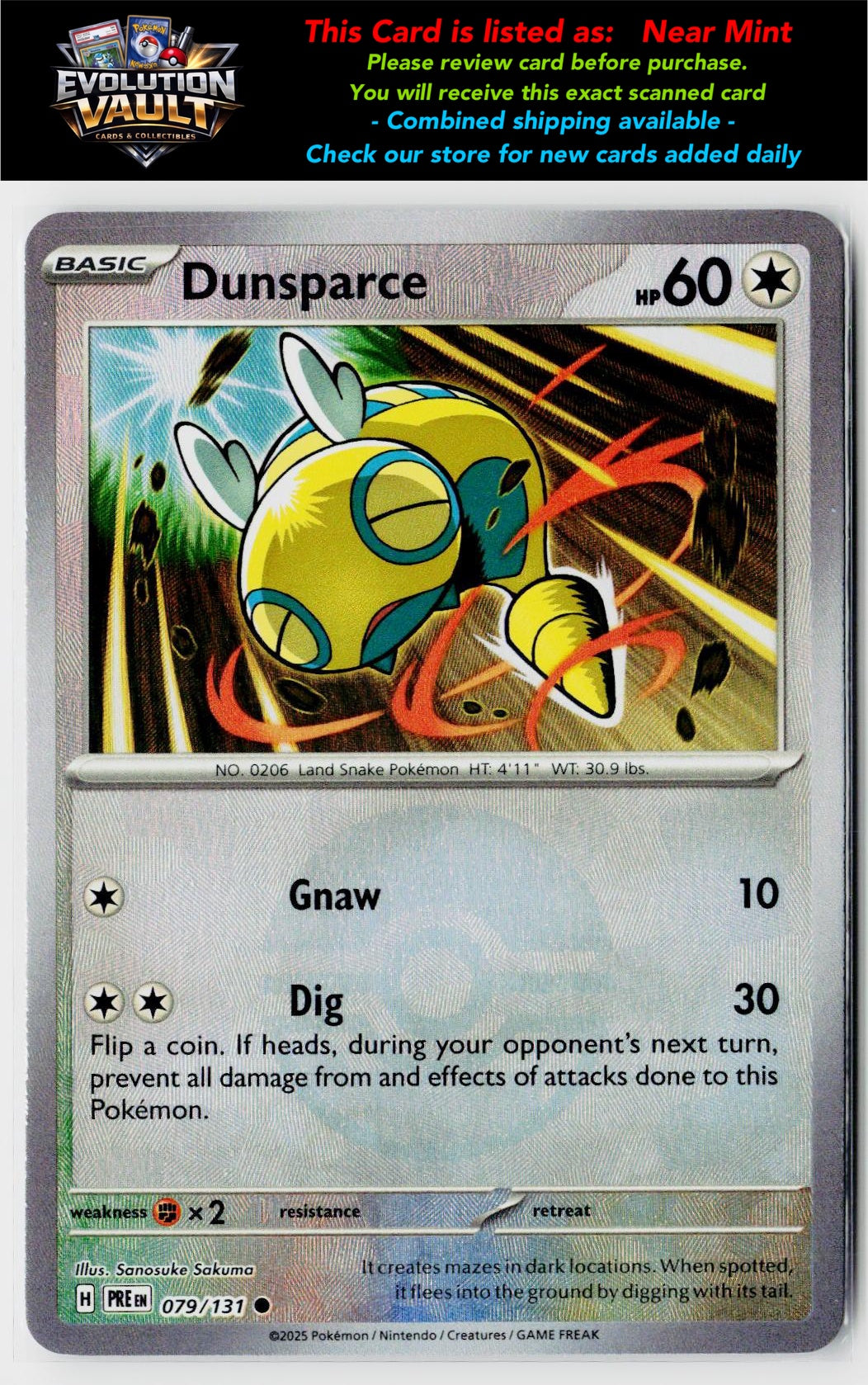 SV: Prismatic Evolutions #079/131 Dunsparce (Poke Ball Pattern)