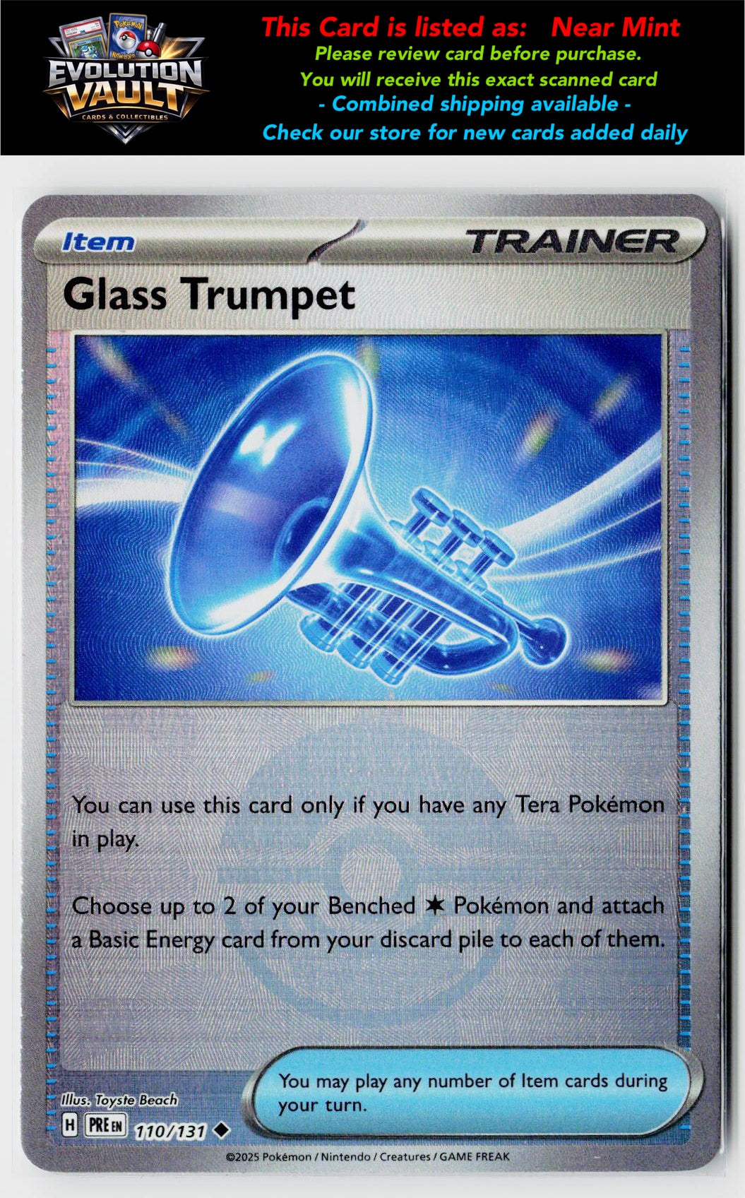 SV: Prismatic Evolutions #110/131 Glass Trumpet (Poke Ball Pattern)