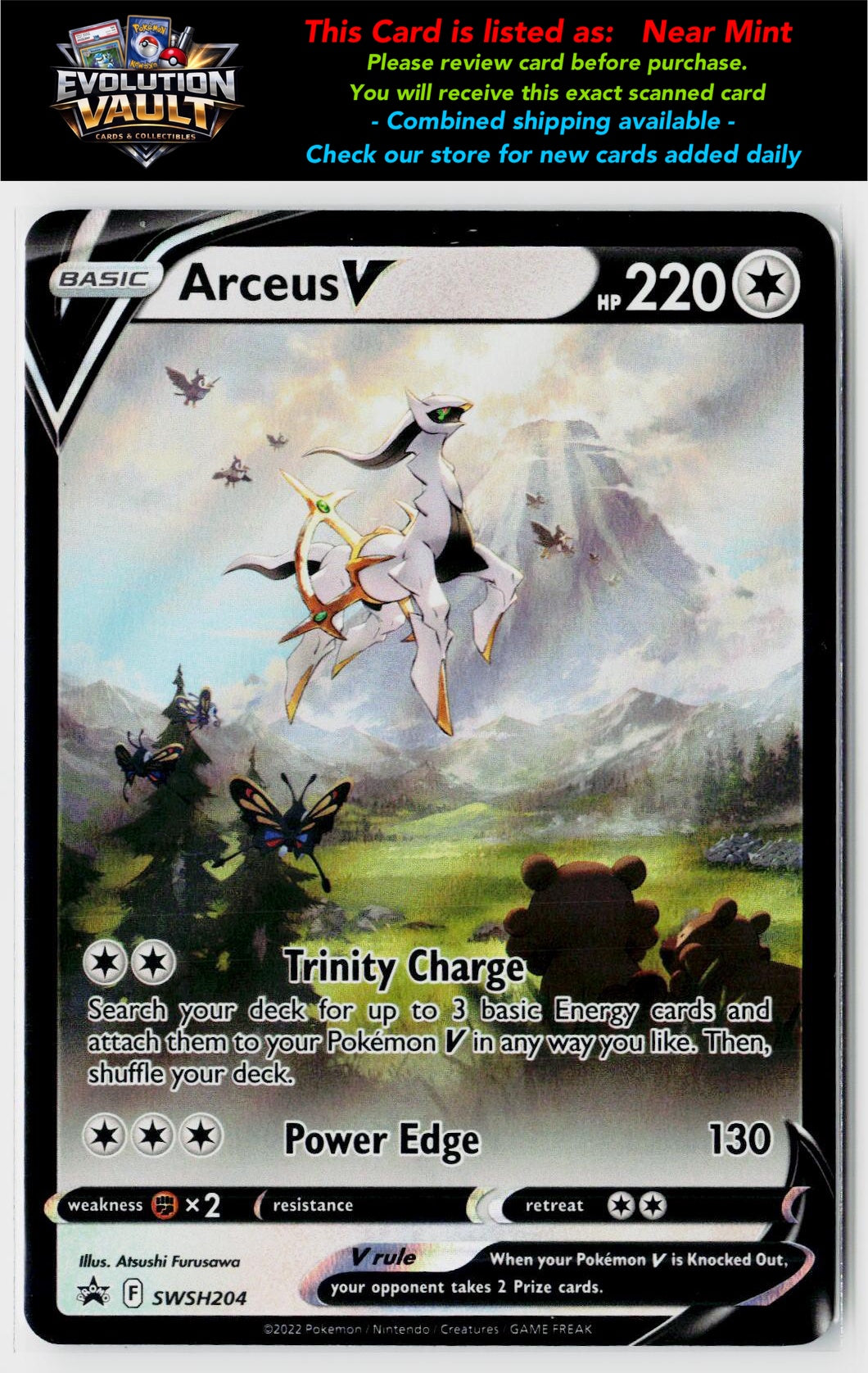 SWSH: Sword & Shield Promo Cards #SWSH204 Arceus V