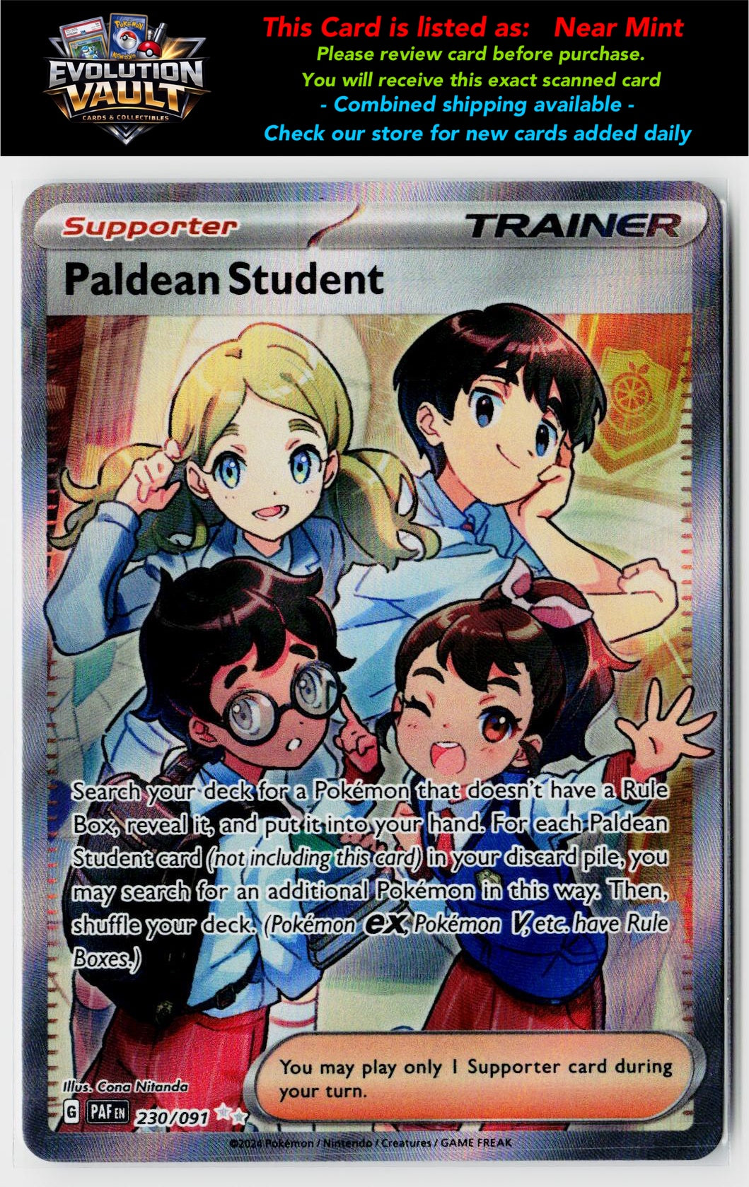 SV: Paldean Fates #230/091 Paldean Student