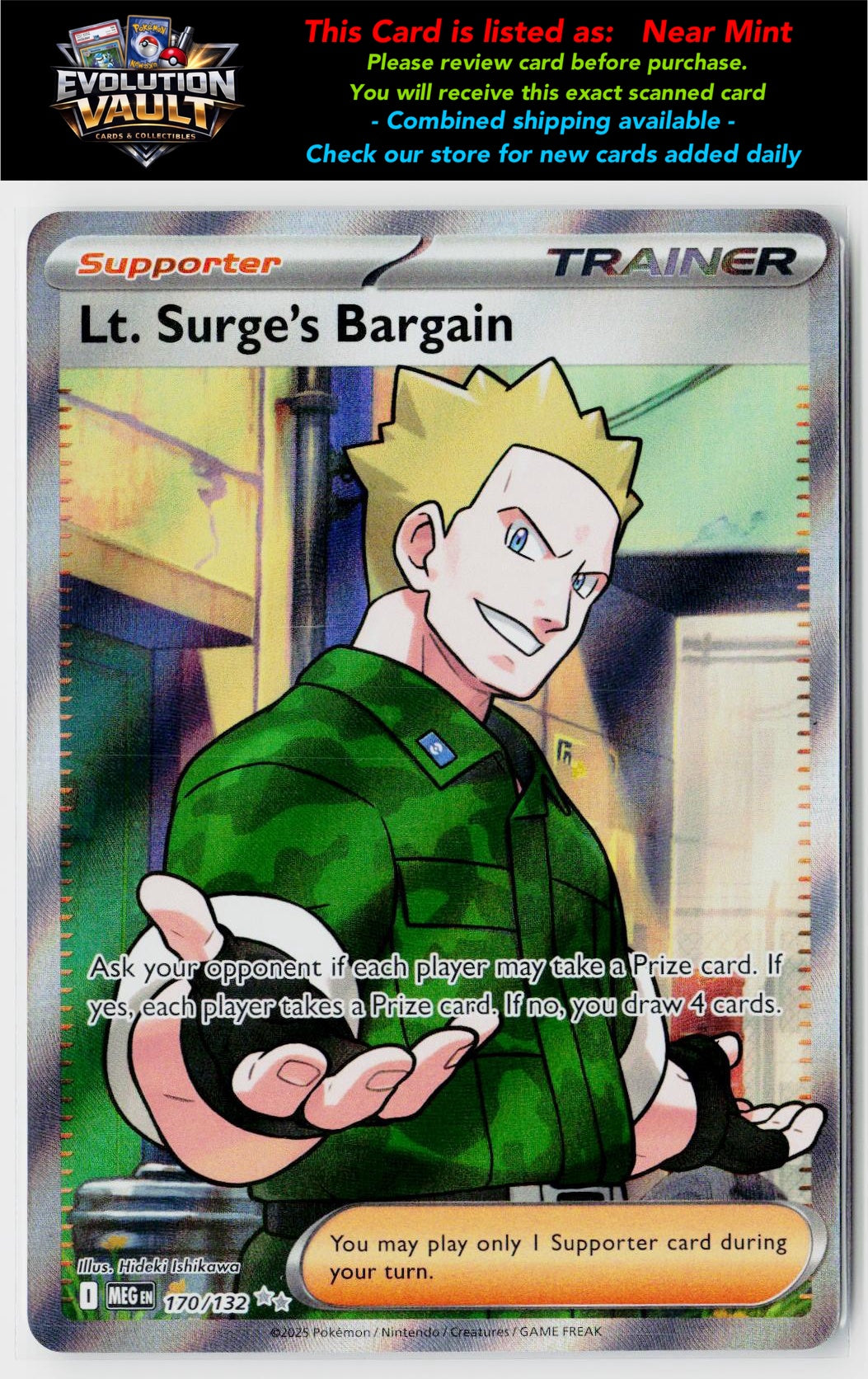 ME01: Mega Evolution #170/132 Lt. Surge's Bargain