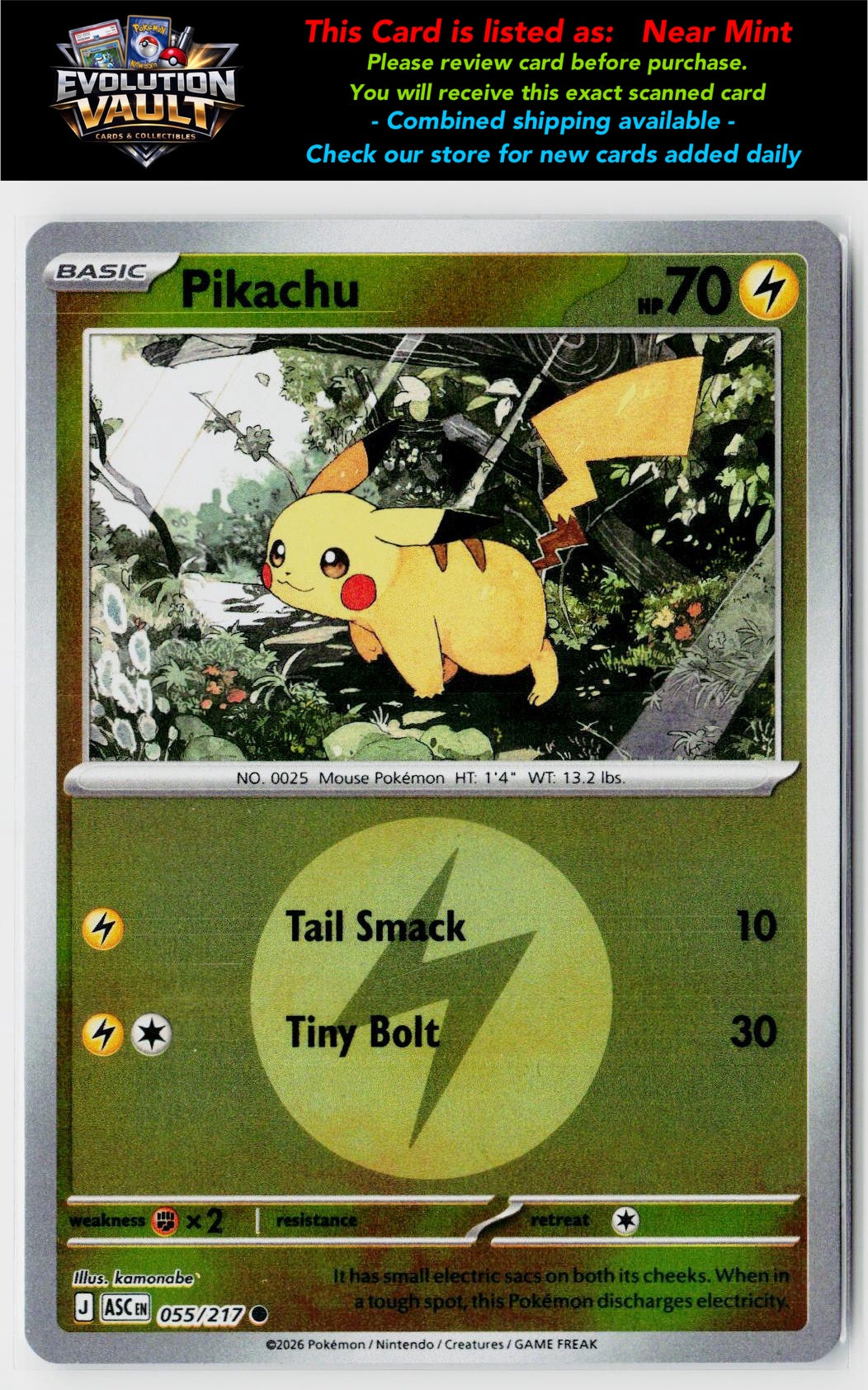 ME: Ascended Heroes #055/217 Pikachu (Energy Symbol Pattern)