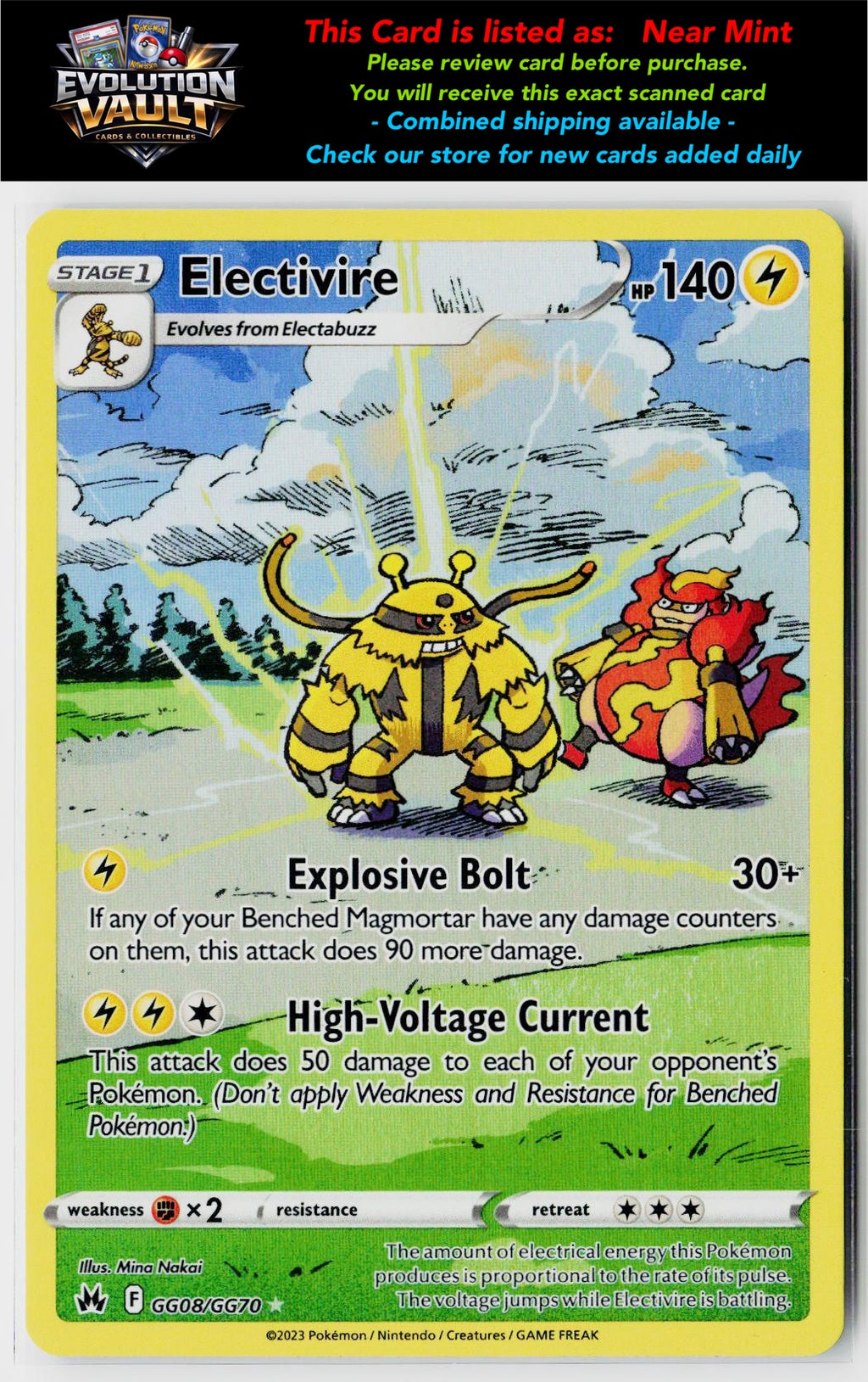 SWSH: Crown Zenith: Galarian Gallery #GG08/GG70 Electivire