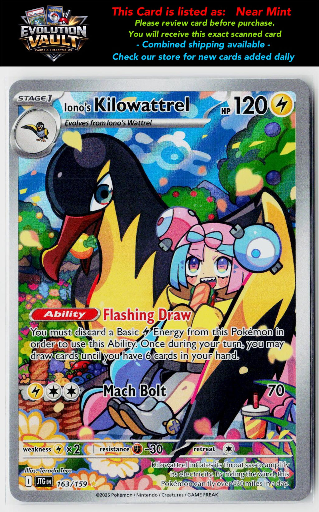 SV09: Journey Together #163/159 Iono's Kilowattrel