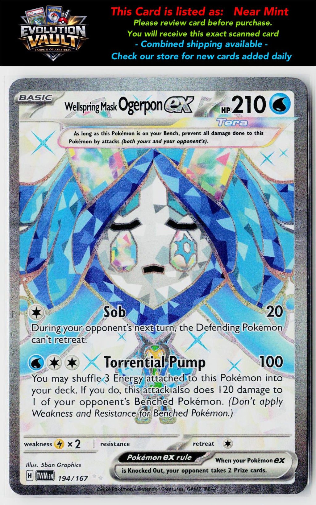 SV06: Twilight Masquerade #194/167 Wellspring Mask Ogerpon ex