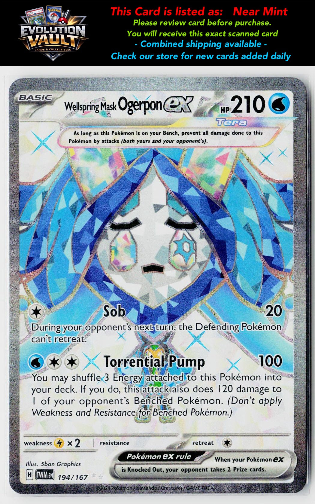 SV06: Twilight Masquerade #194/167 Wellspring Mask Ogerpon ex