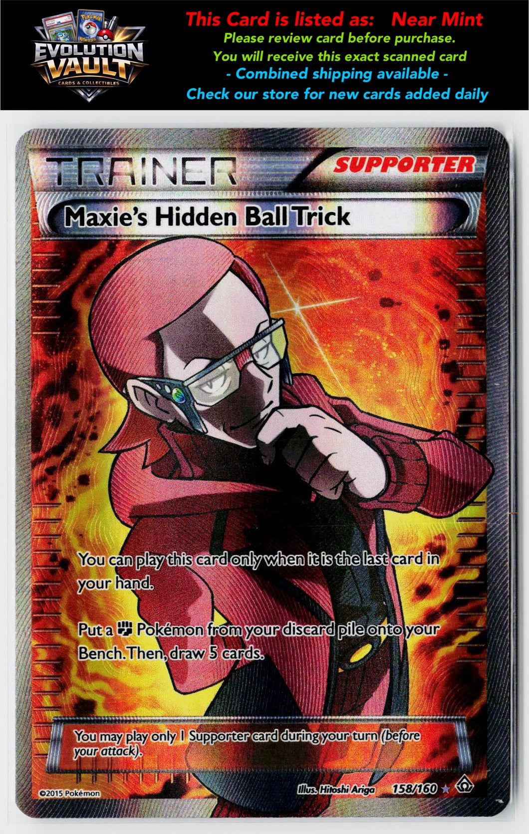 XY - Primal Clash #158/160 Maxie's Hidden Ball Trick (158 Full Art)