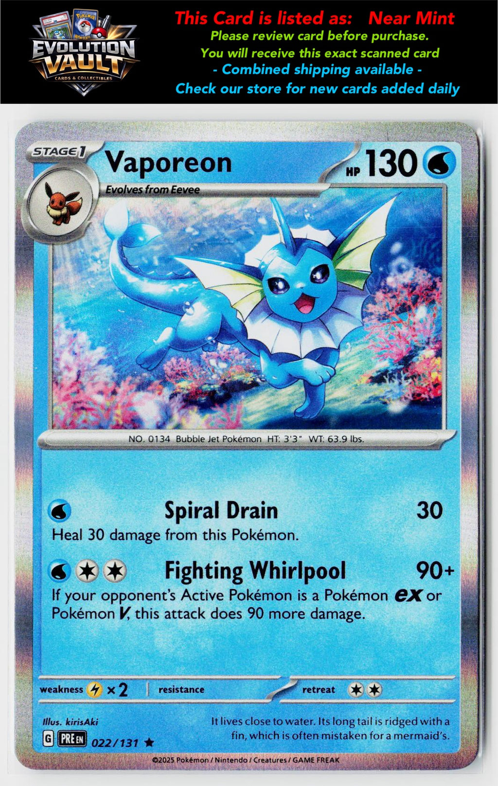 SV: Prismatic Evolutions #022/131 Vaporeon