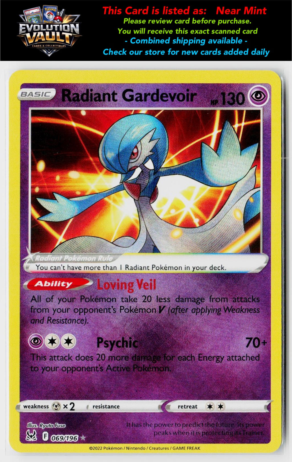 SWSH11: Lost Origin #069/196 Radiant Gardevoir