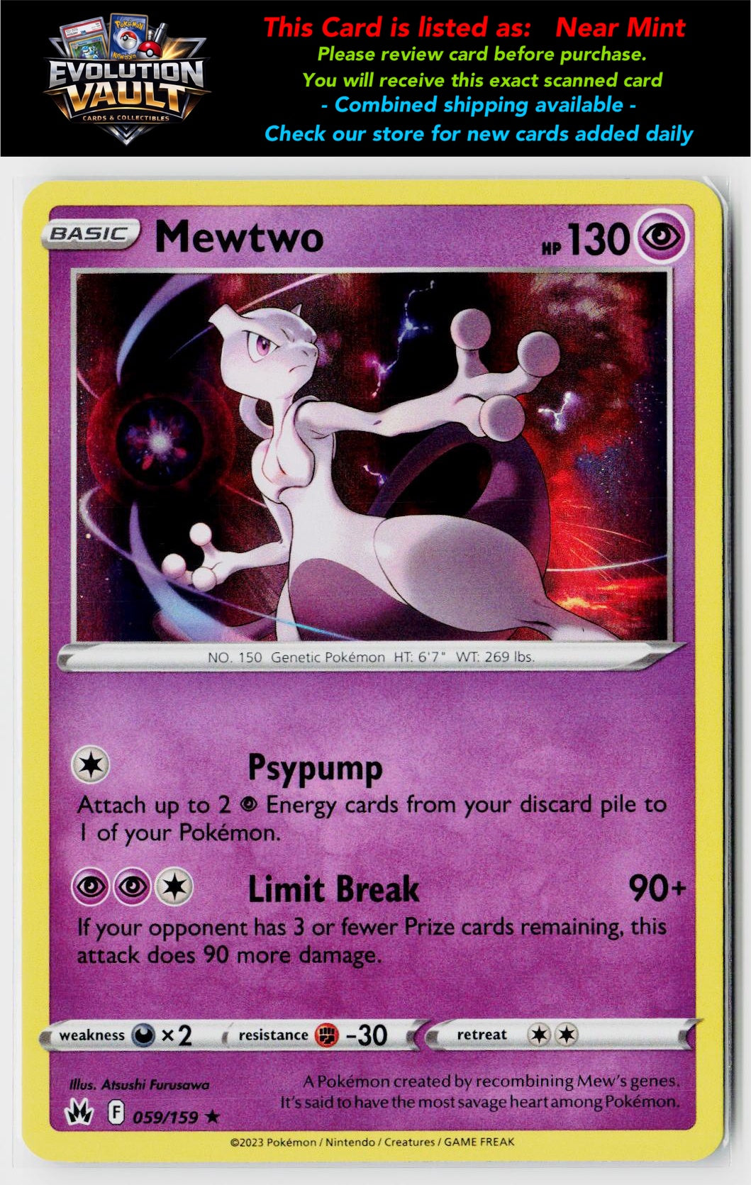 SWSH: Crown Zenith #059/159 Mewtwo