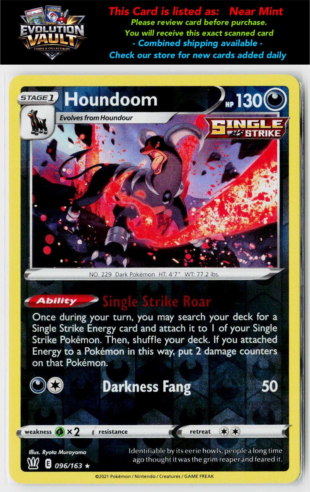 SWSH05: Battle Styles #096/163 Houndoom