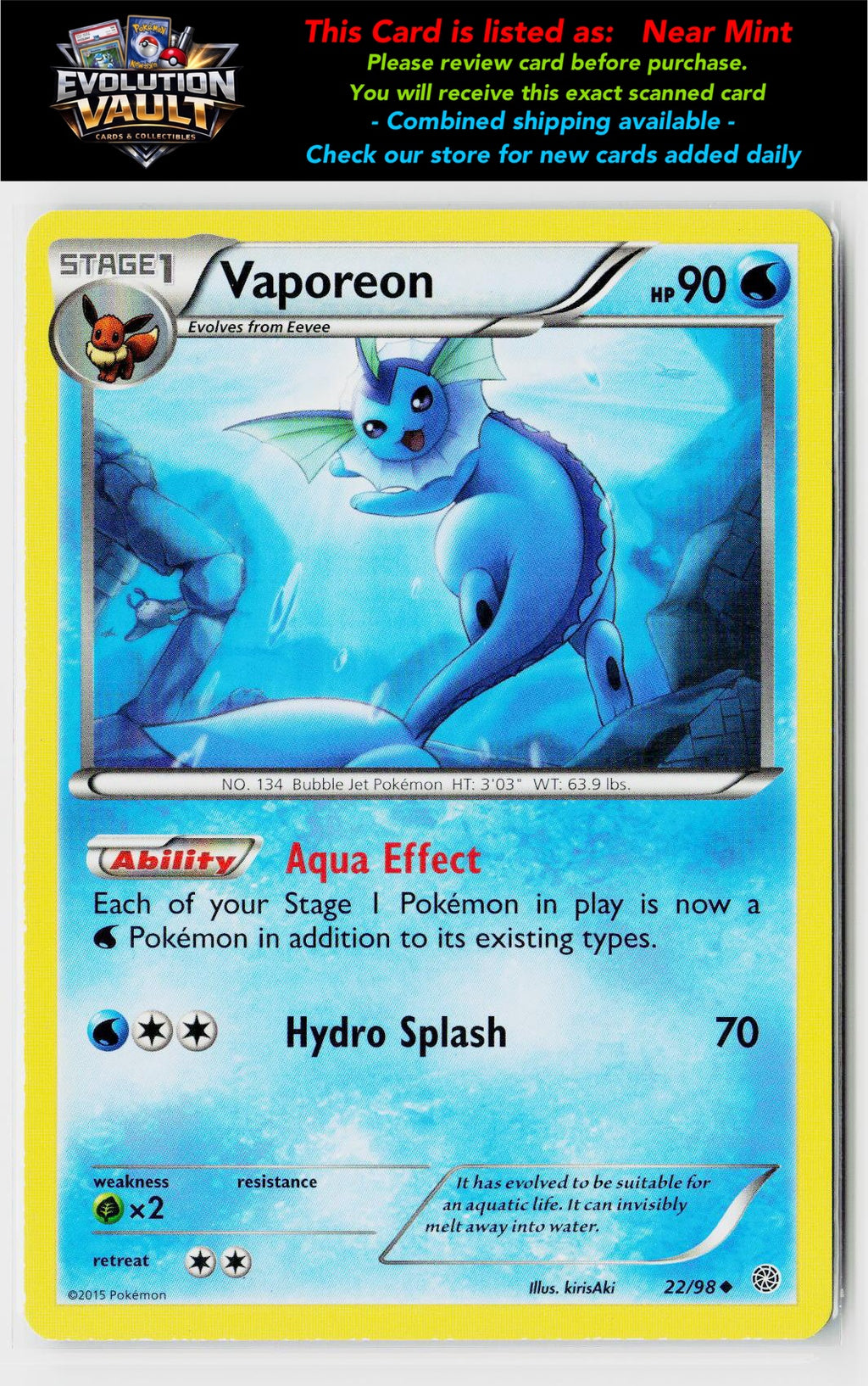 XY - Ancient Origins #22/98 Vaporeon