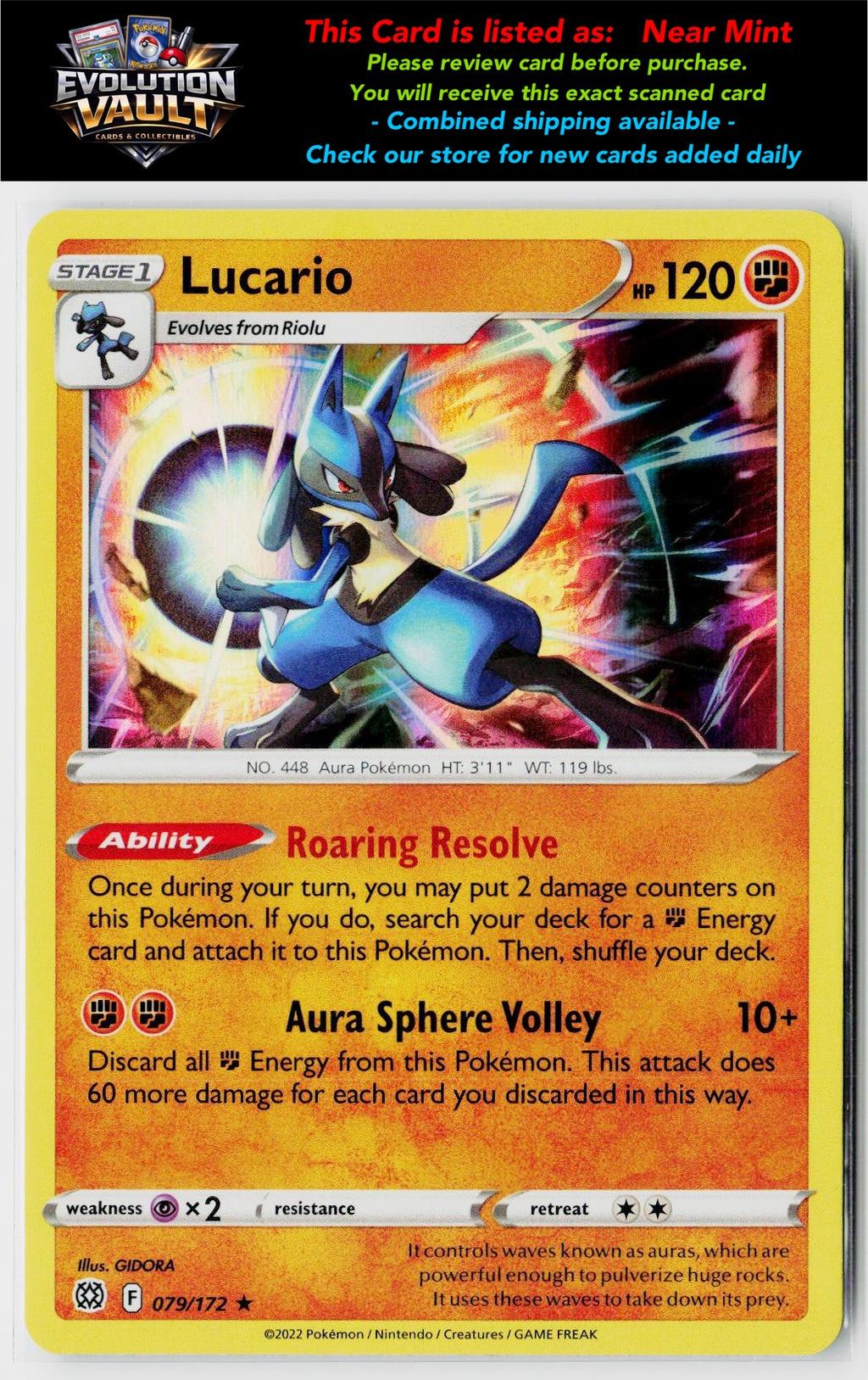 SWSH09: Brilliant Stars #079/172 Lucario