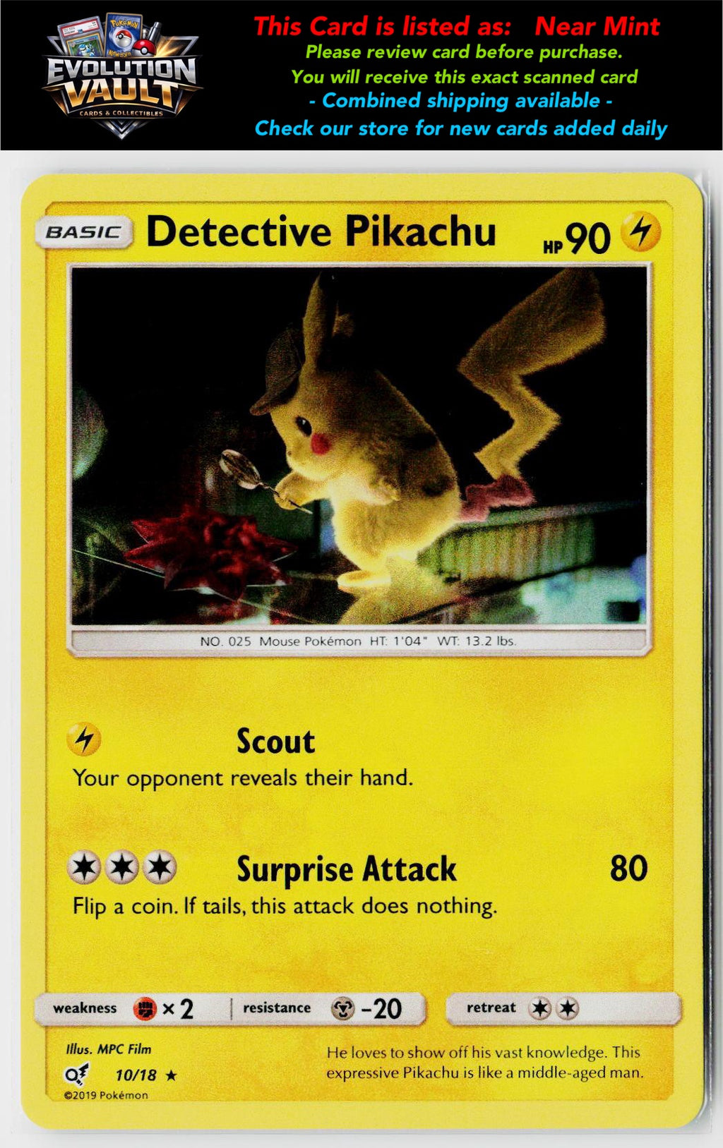Detective Pikachu #10/18 Detective Pikachu