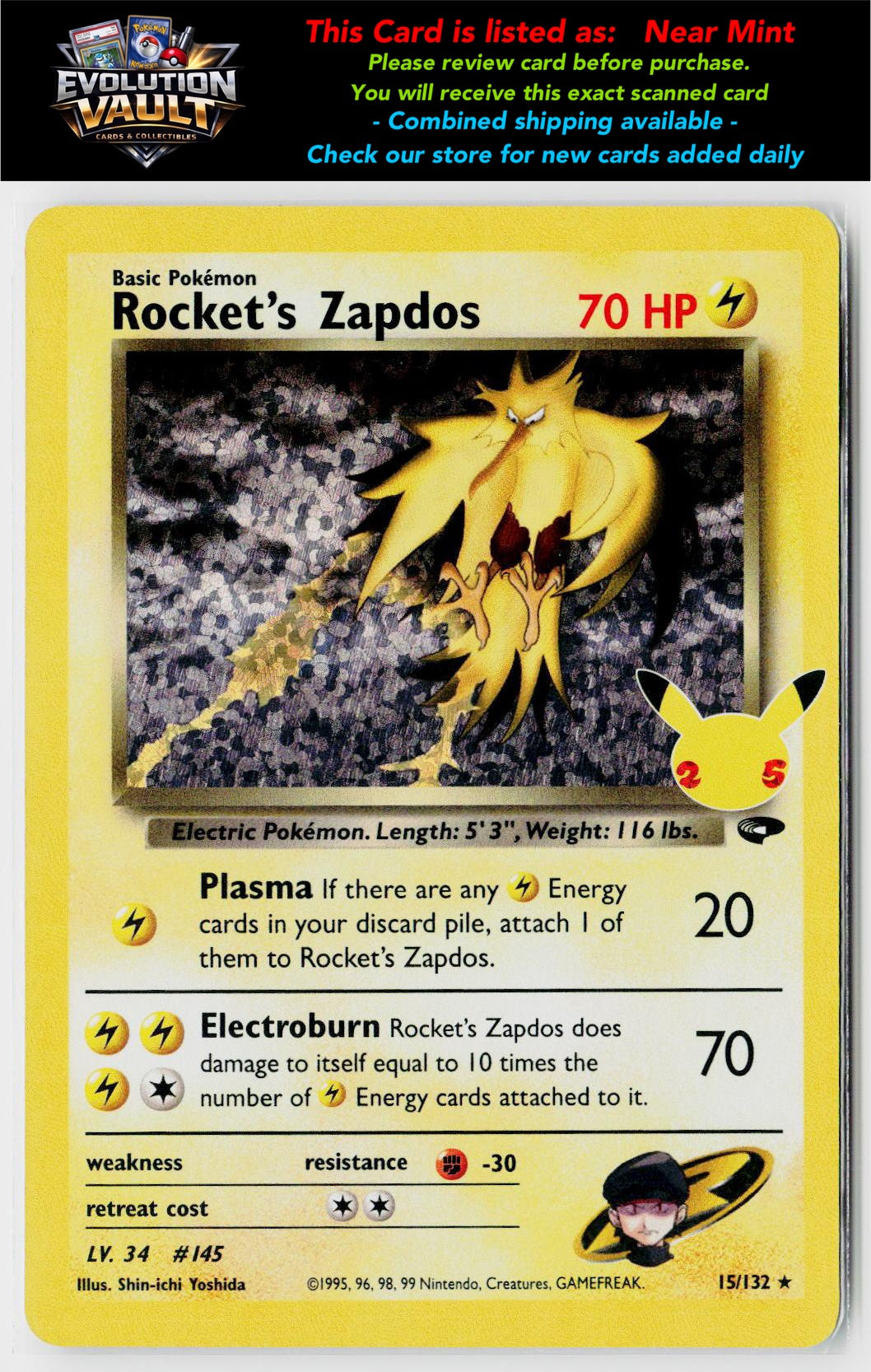 Celebrations: Classic Collection #15/132 Rocket's Zapdos