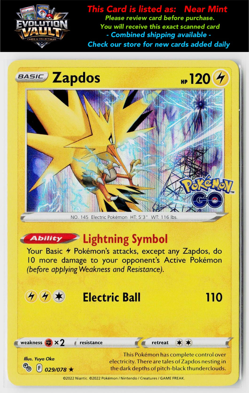 Pokemon GO #029/078 Zapdos