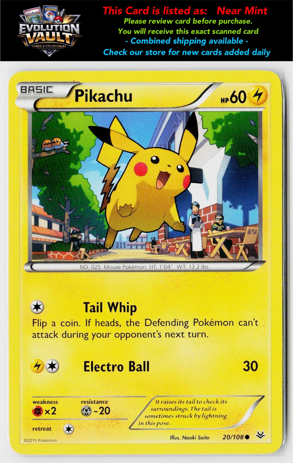 XY - Roaring Skies #20/108 Pikachu
