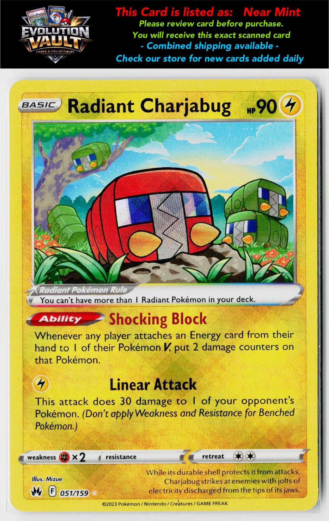 SWSH: Crown Zenith #051/159 Radiant Charjabug
