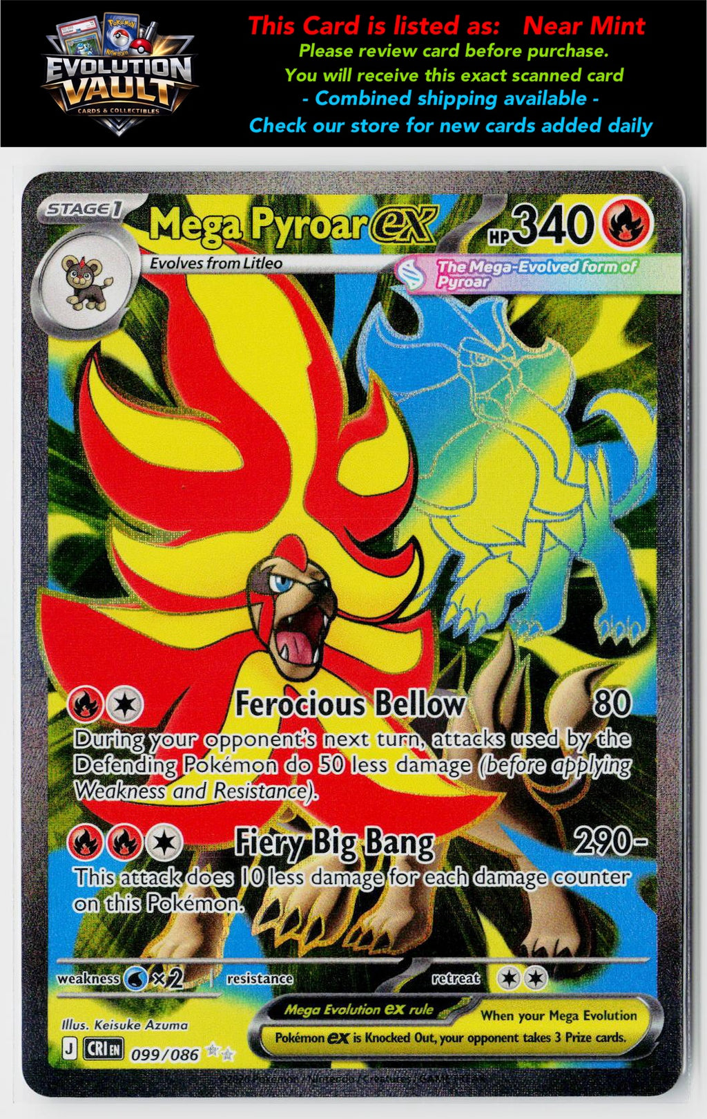ME04: Chaos Rising #099/086 Mega Pyroar ex