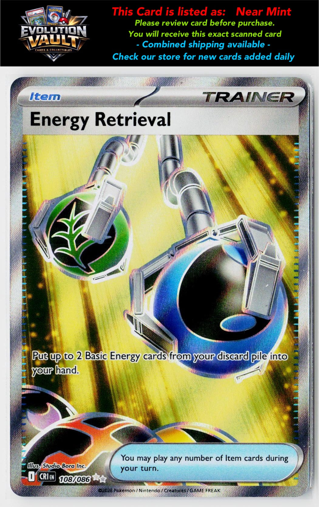 ME04: Chaos Rising #108/086 Energy Retrieval