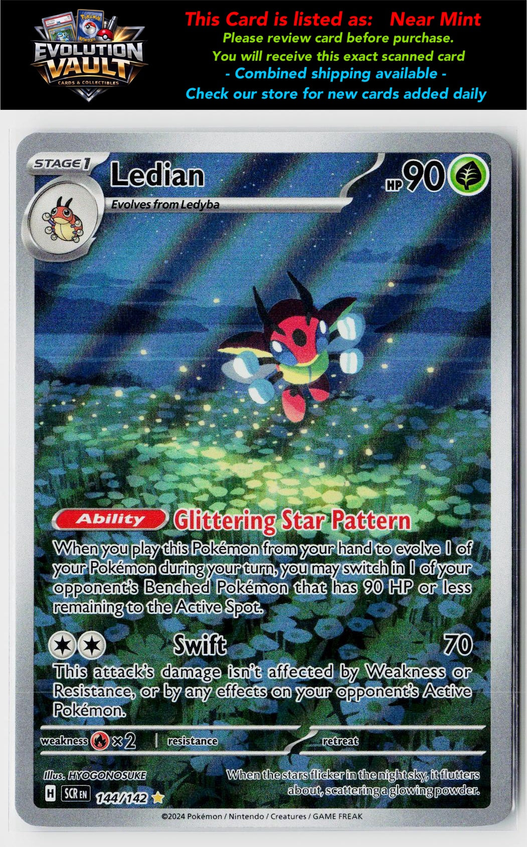 SV07: Stellar Crown #144/142 Ledian