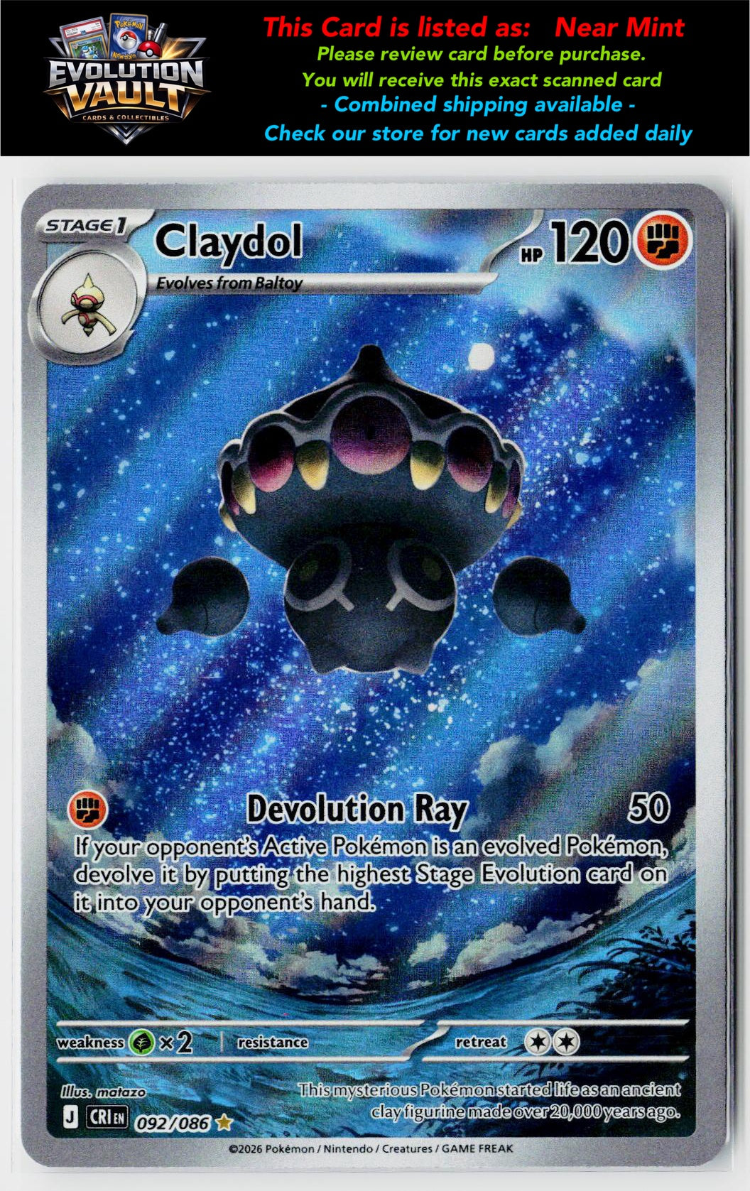 ME04: Chaos Rising #092/086 Claydol