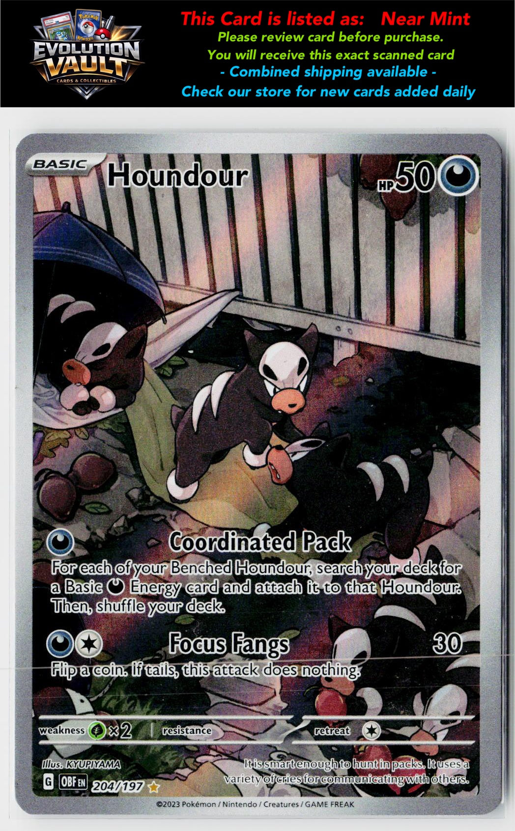 SV03: Obsidian Flames #204/197 Houndour