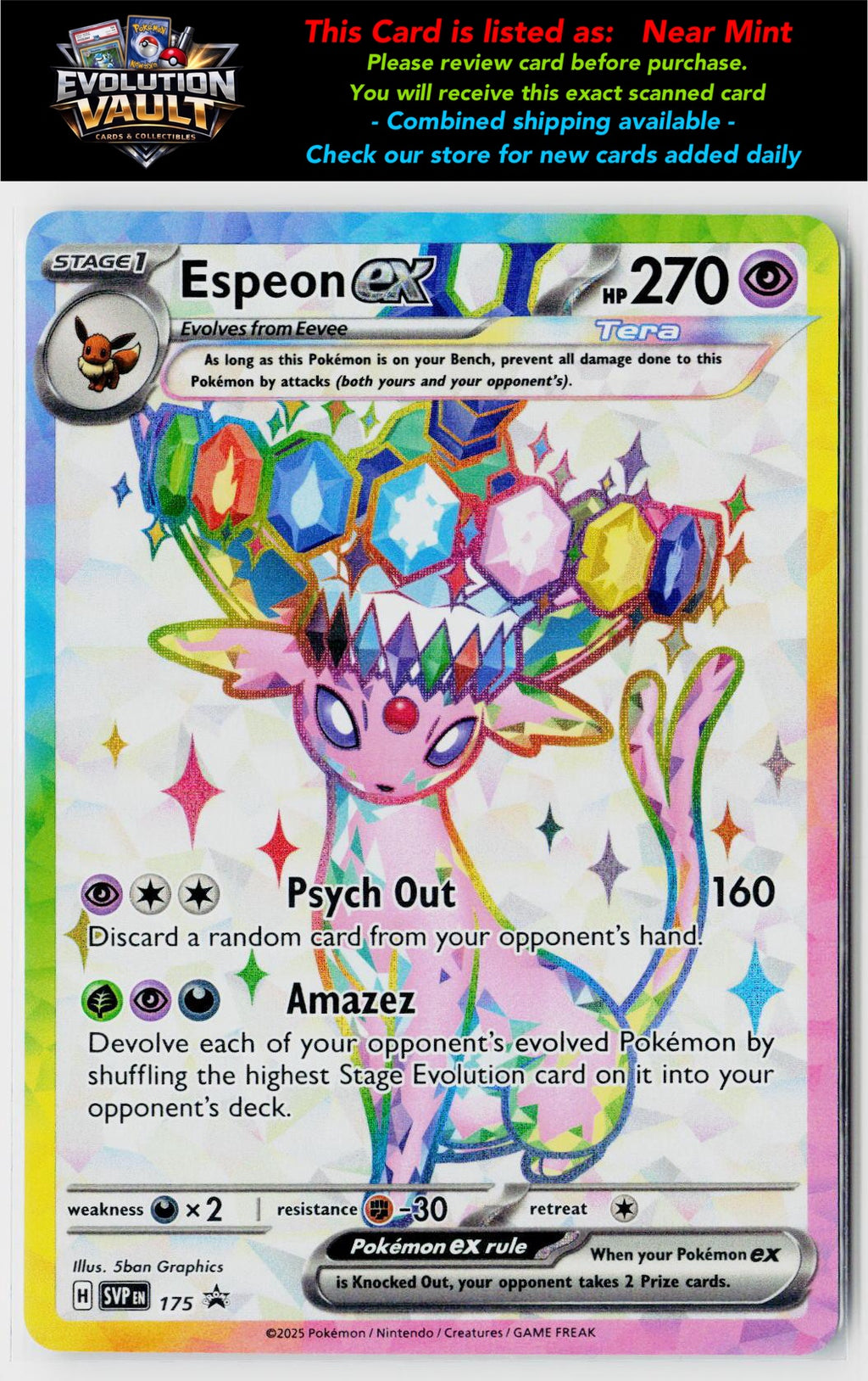 SV: Scarlet & Violet Promo Cards #SVP 175 Espeon ex